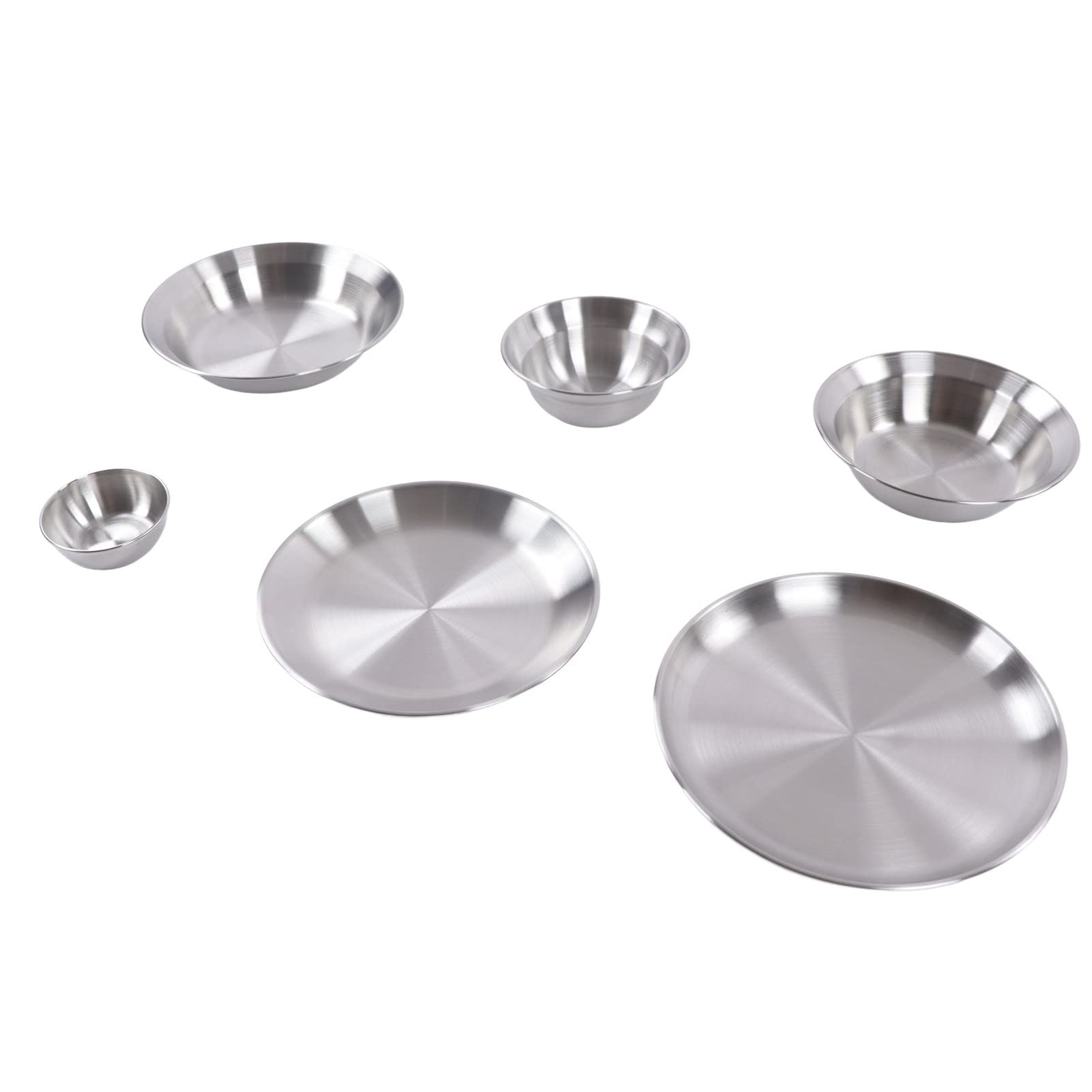 12-Piece Stainless Steel Camping Dinnerware Set with Storage Bag - Lightweight & Durable Plates & Bowls for Outdoor Hiking, Picnics, Backpacking & RV Travel