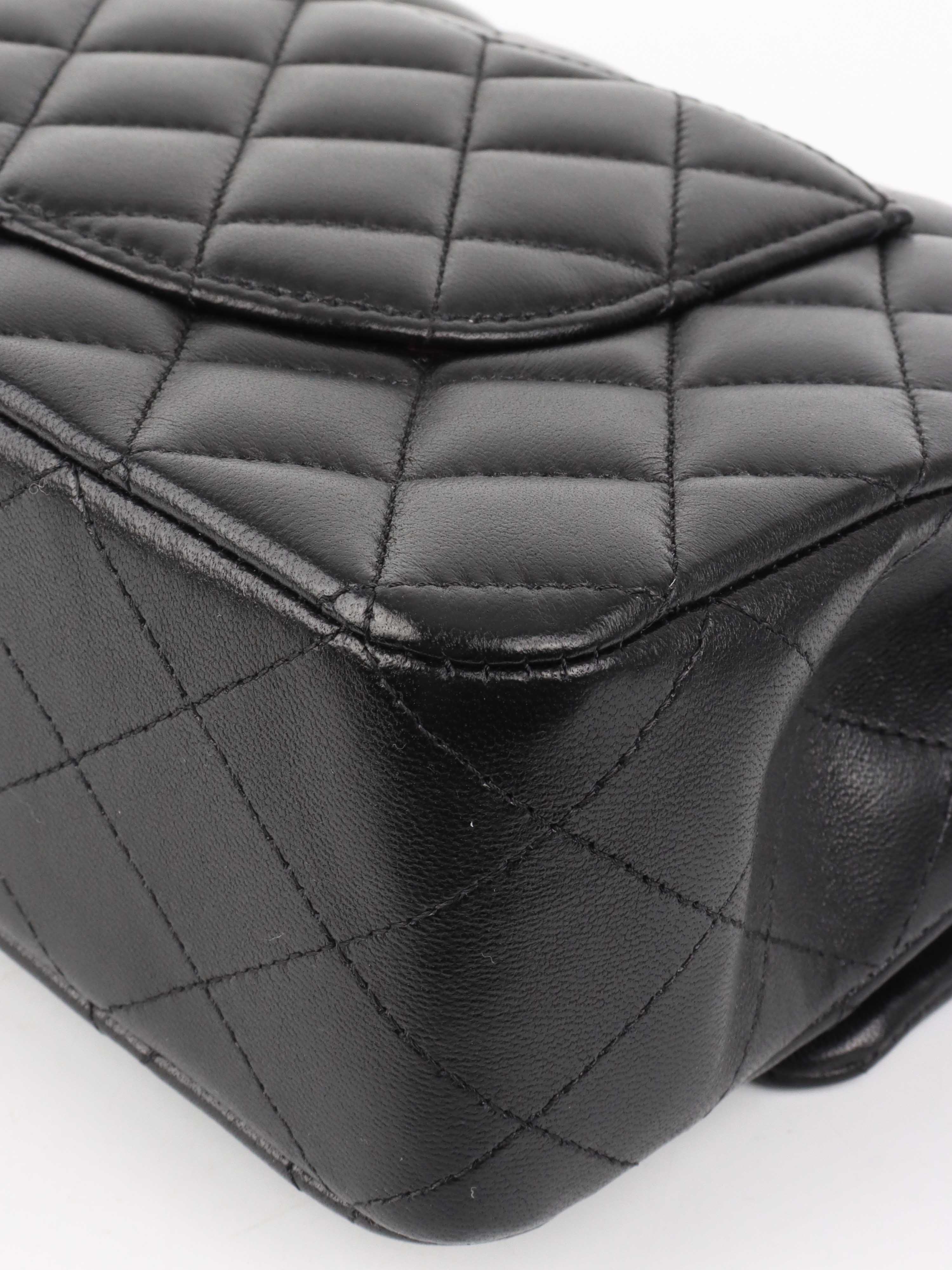 Chanel Black Medium Lambskin Classic Flap Bag with Silver Hardware - Luxury Handbag for Women, Perfect for Evening Events & Special Occasions