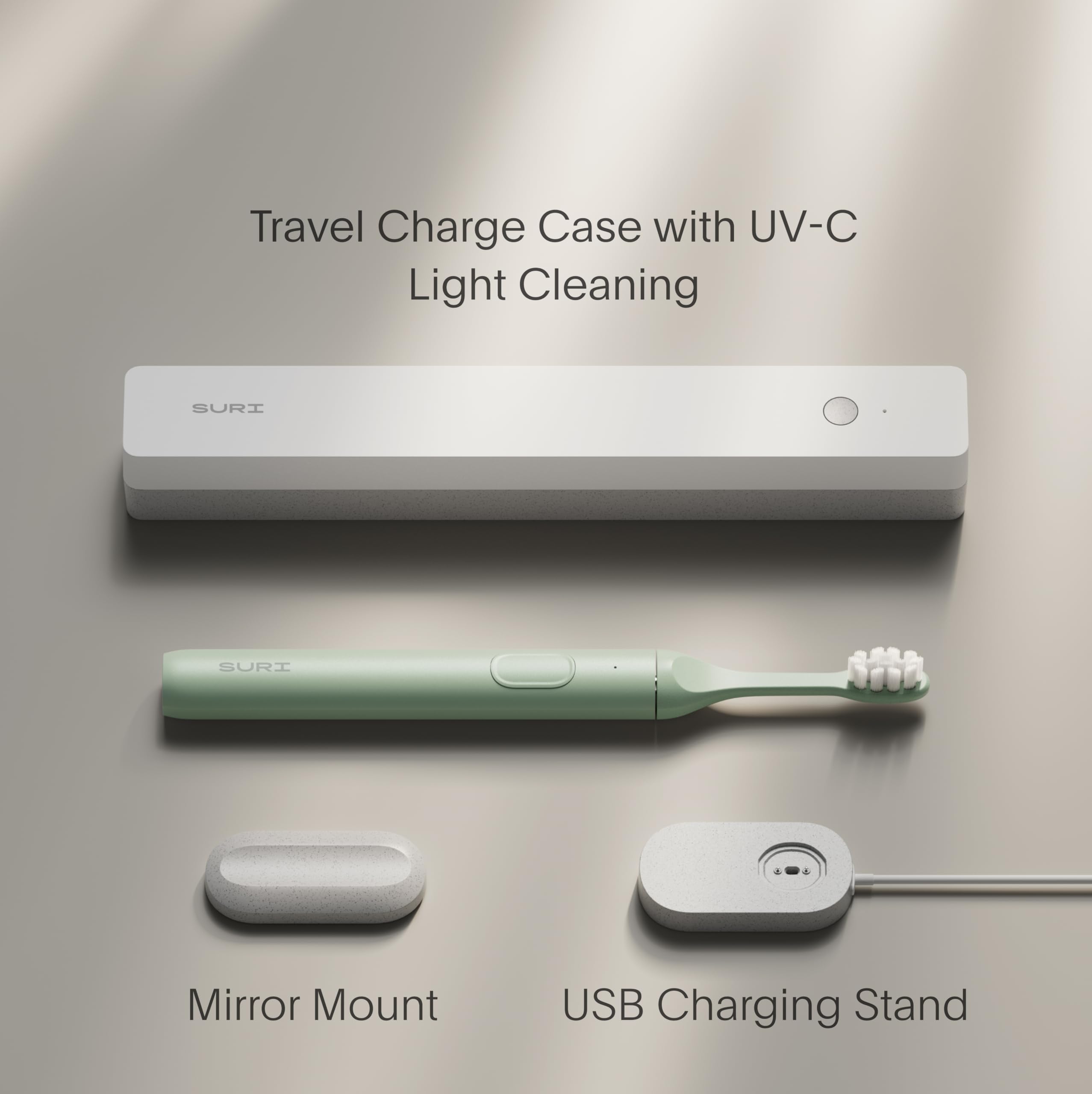 Eco-Friendly Electric Toothbrush for Adults - California Designed Slim Sonic Toothbrush with 40-Day Battery & Travel Case | Perfect for Home, Travel & Sustainable Oral Care Routine