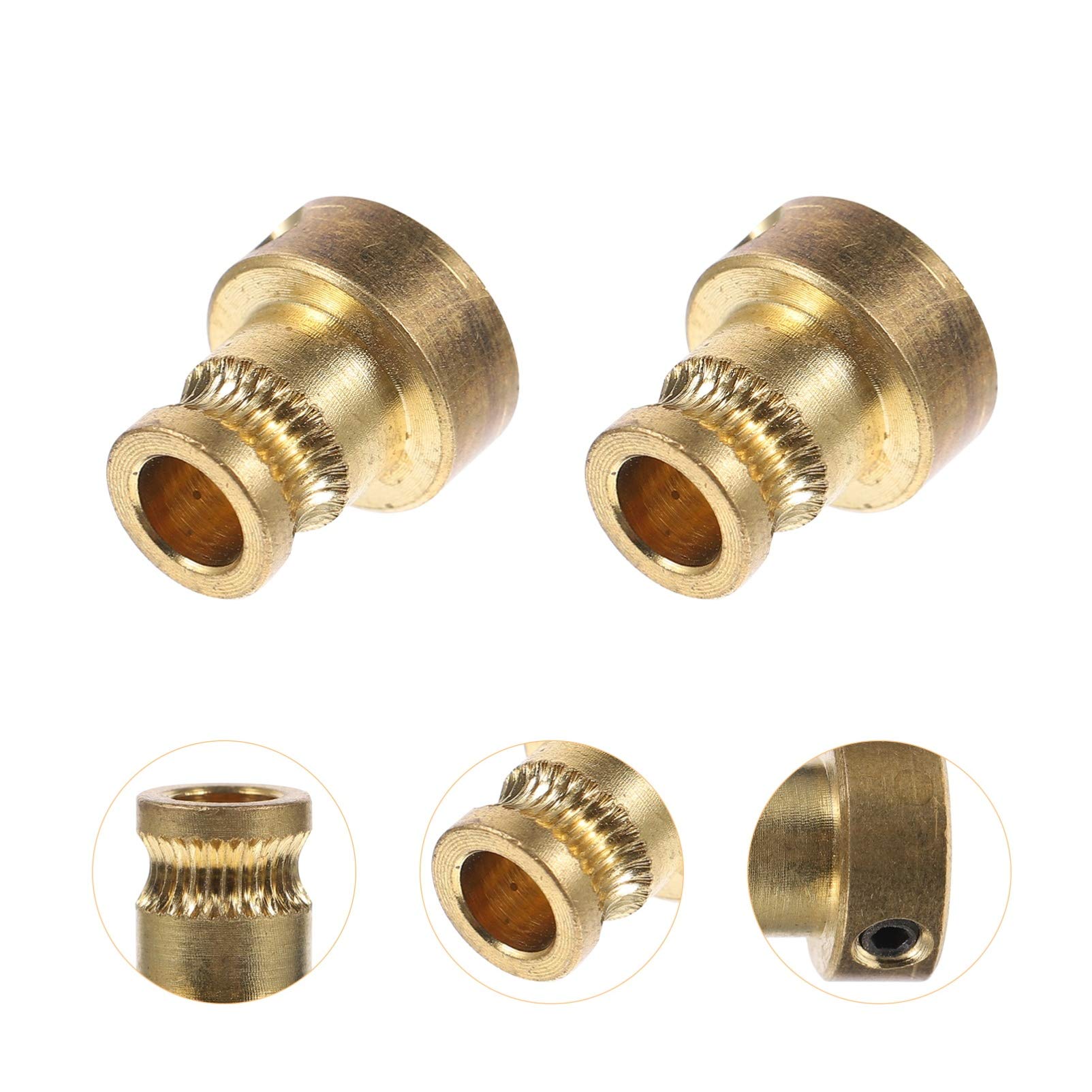 ULTECHNOVO 4pcs Brass Extruder Wheel Drive Gear - 3D Printer Feeding Gear Set for Smooth Filament Extrusion | Perfect for Creality Ender 3, CR-10, DIY 3D Printing Projects