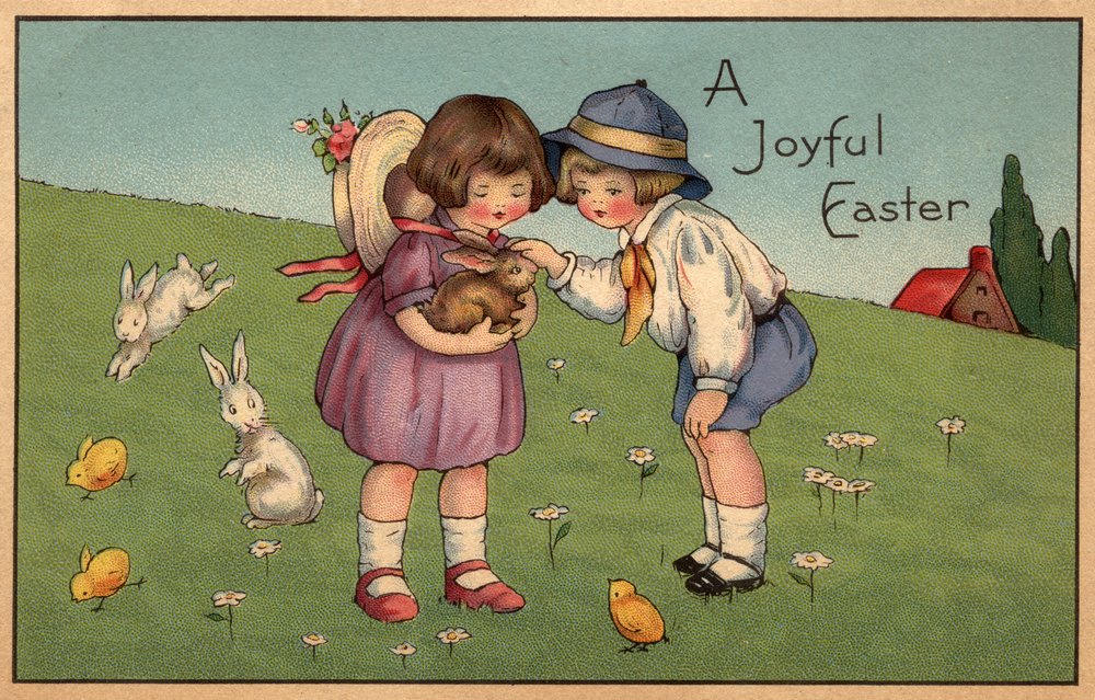 Easter Bunny Wall Art for Kids - 9x12 Digital Print Poster, Spring Home Decor, Nursery & Playroom Decoration