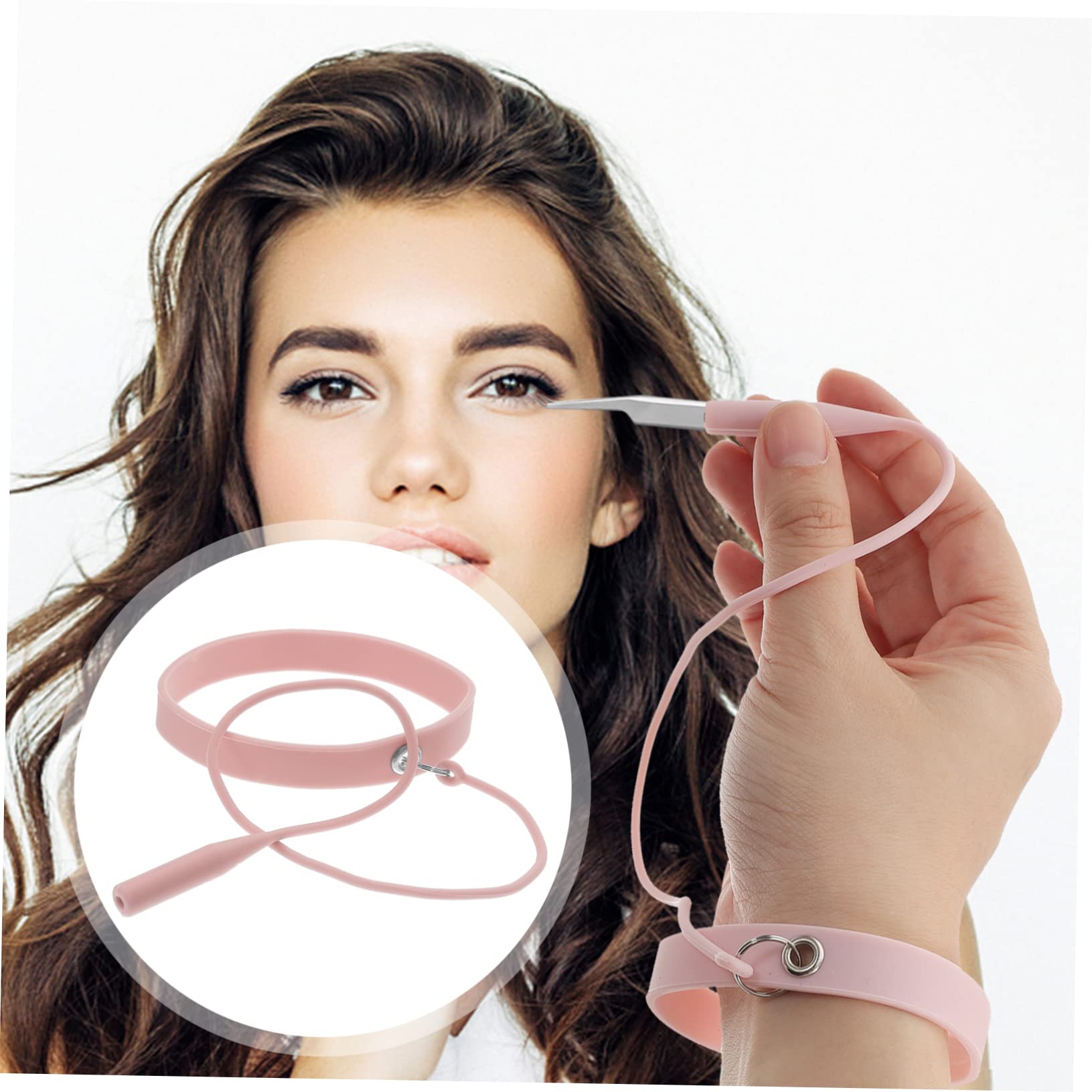 Professional Silicone Lash Tweezer Holder - Pink Makeup Tool for Eyelash Extensions (35x6cm) | Secure Grip Tweezers Organizer | Perfect for Salon, Home & Travel Lash Application
