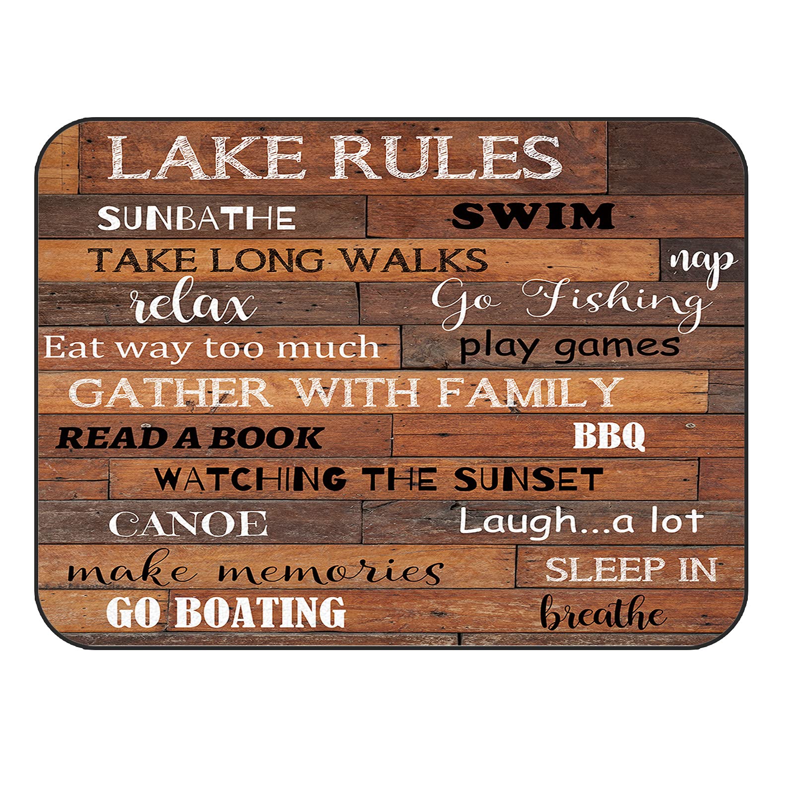 4' x 6' Modern Large Area Rugs - Soft Nursery Carpet for Kids Room, Wood Grain Design Indoor Outdoor Rug for Living Room Bedroom - Perfect for Game Rooms, Boating, BBQ Parties, Swimming Pool Areas, Fishing Trips & Walking Paths