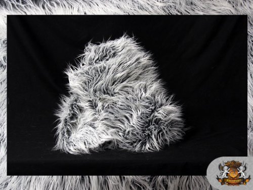 Premium Faux Mongolian Fur Fabric by The Yard - Soft & Luxurious Grey Frost - Perfect for Cozy Blankets, Throws, and Winter Fashion Accessories