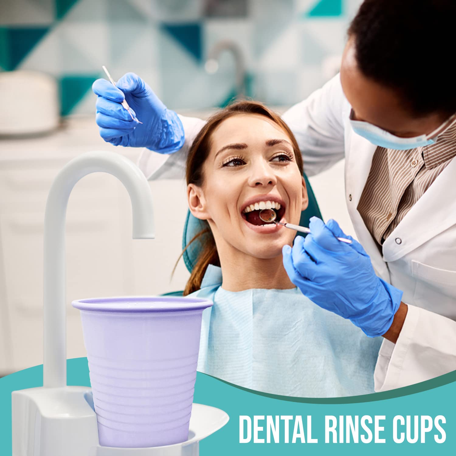 5 oz Disposable Plastic Cups - 50 Pack White Mini Cups for Bathroom, Medicine, Rinsing, Mouthwash | Party Supplies, Dental Use, Kids Drinks - Perfect for Parties, Clinics & Home Use