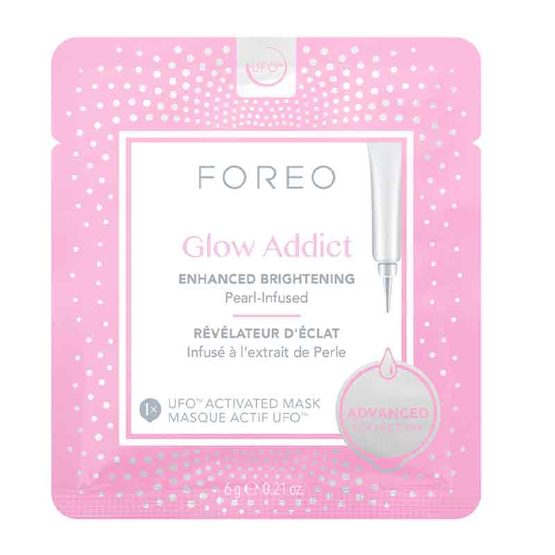 Foreo UFO Glow Addict Facial Mask - Hydrating & Brightening Sheet Mask for Radiant Skin | Perfect for Spa Nights & Self-Care Routines