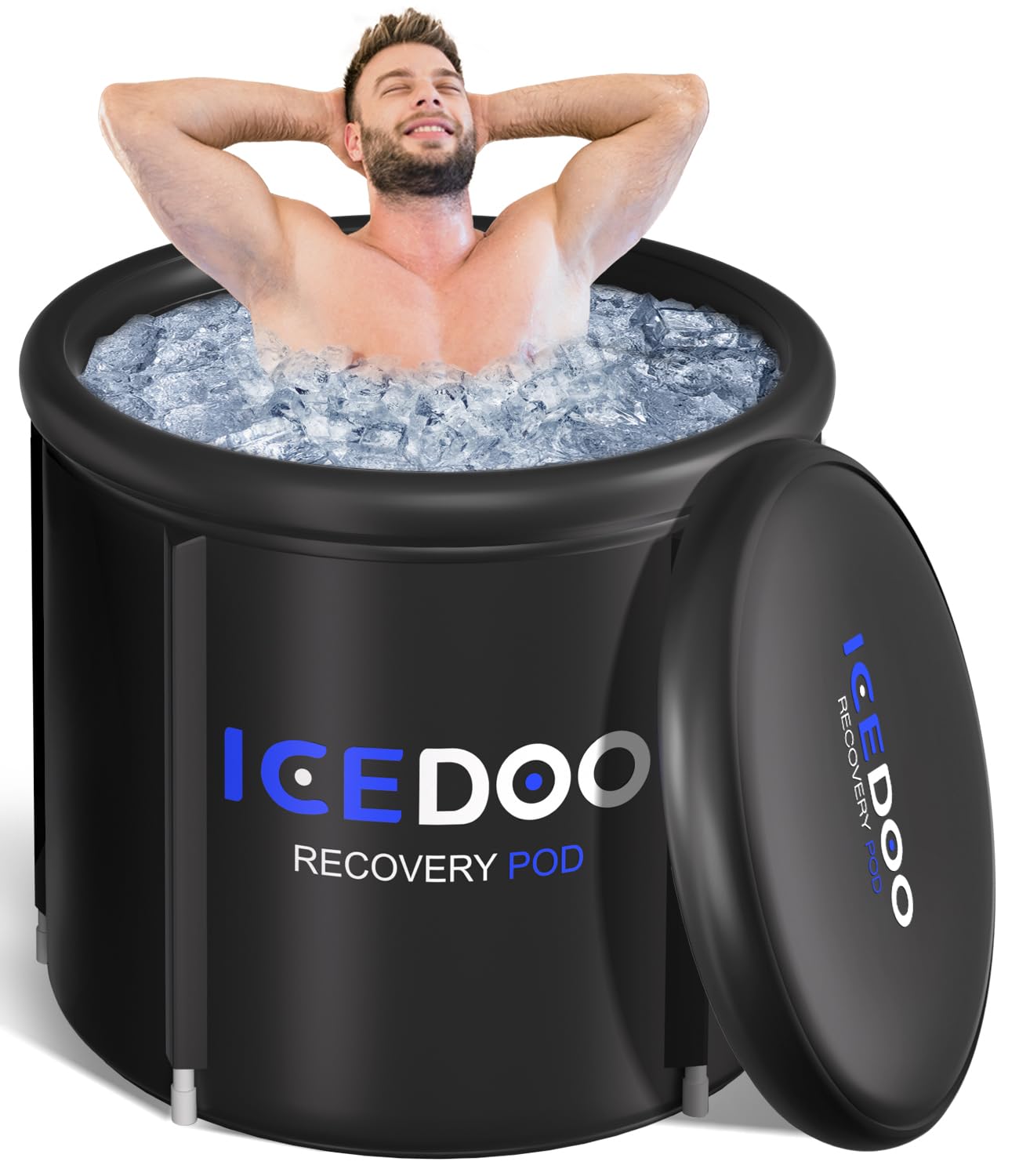 119 Gallon Portable Inflatable Ice Bath Tub for Athletes - Multi-Layer Cold Plunge Tub with Cover for Cold Water Therapy | Perfect for Home, Gym, Backyard & Outdoor Recovery After Workouts, Sports & Training