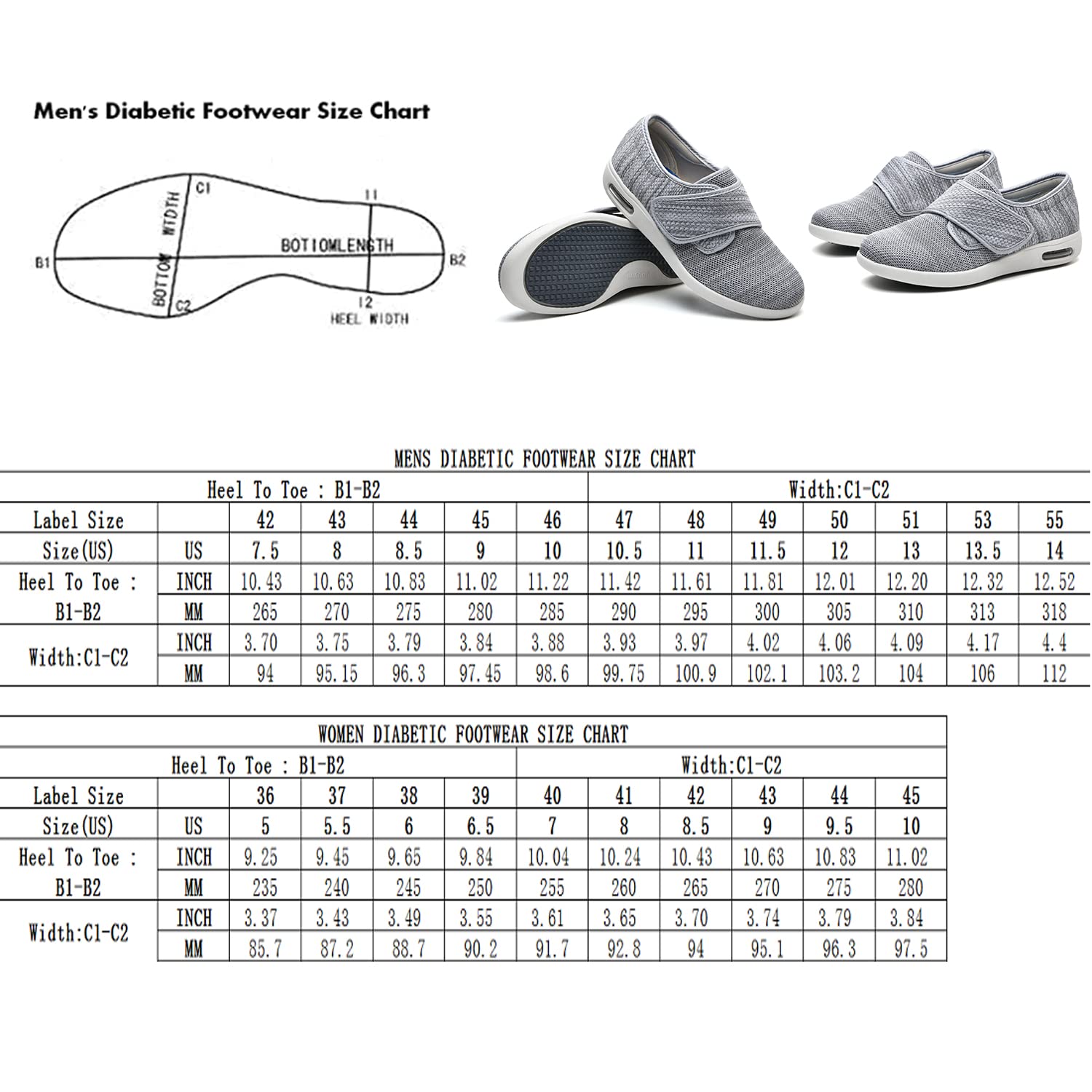 **Women's Diabetic Shoes with Adjustable Closure – Non-Slip Wide Width Walking Shoes for Elderly, Lightweight & Breathable Mesh Sneakers – Ideal for Edema, Plantar Fasciitis, Bunions, Arthritis & Swollen Feet – Perfect for Daily Walking, Nursing & Comfortable All-Day Wear**