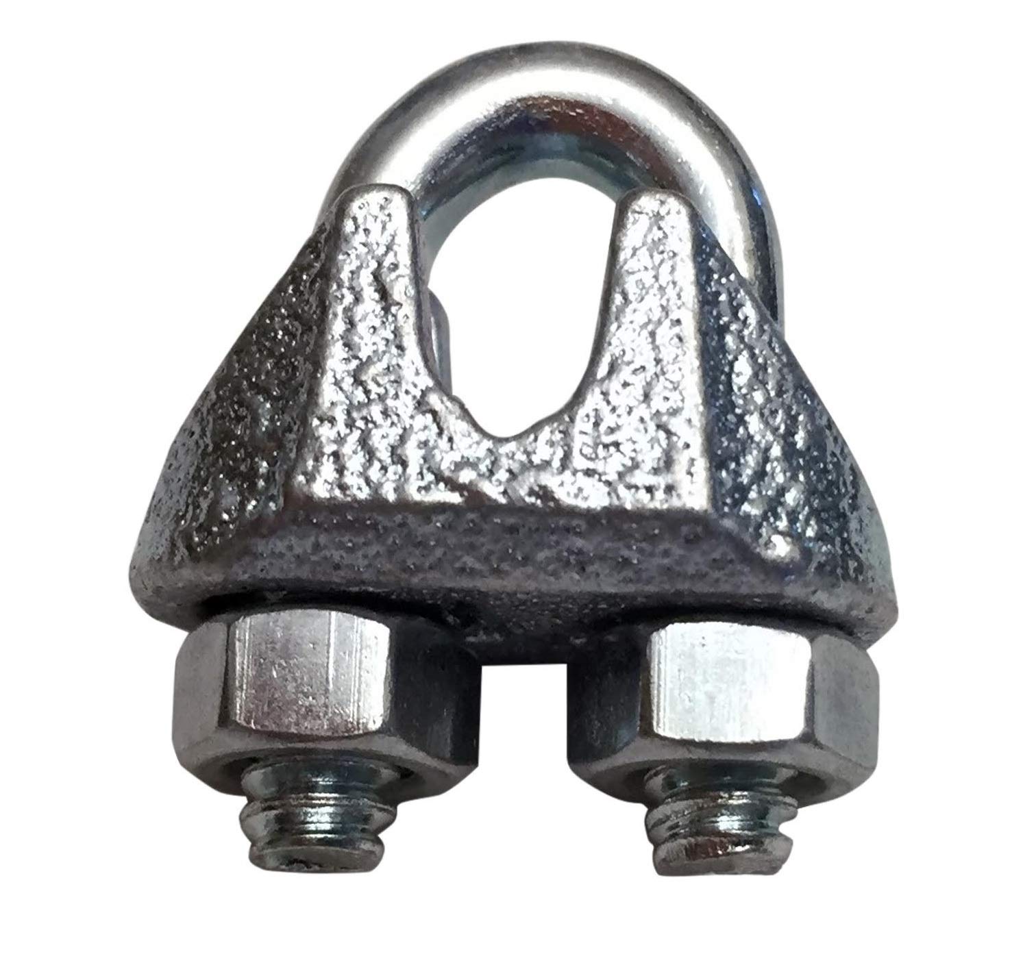 1/8 Inch Zinc Plated Wire Rope Clamp 36 Pack - Heavy Duty Cable Clips for Outdoor Use, Marine, Fencing, and DIY Projects - Yardware & Construction Supplies