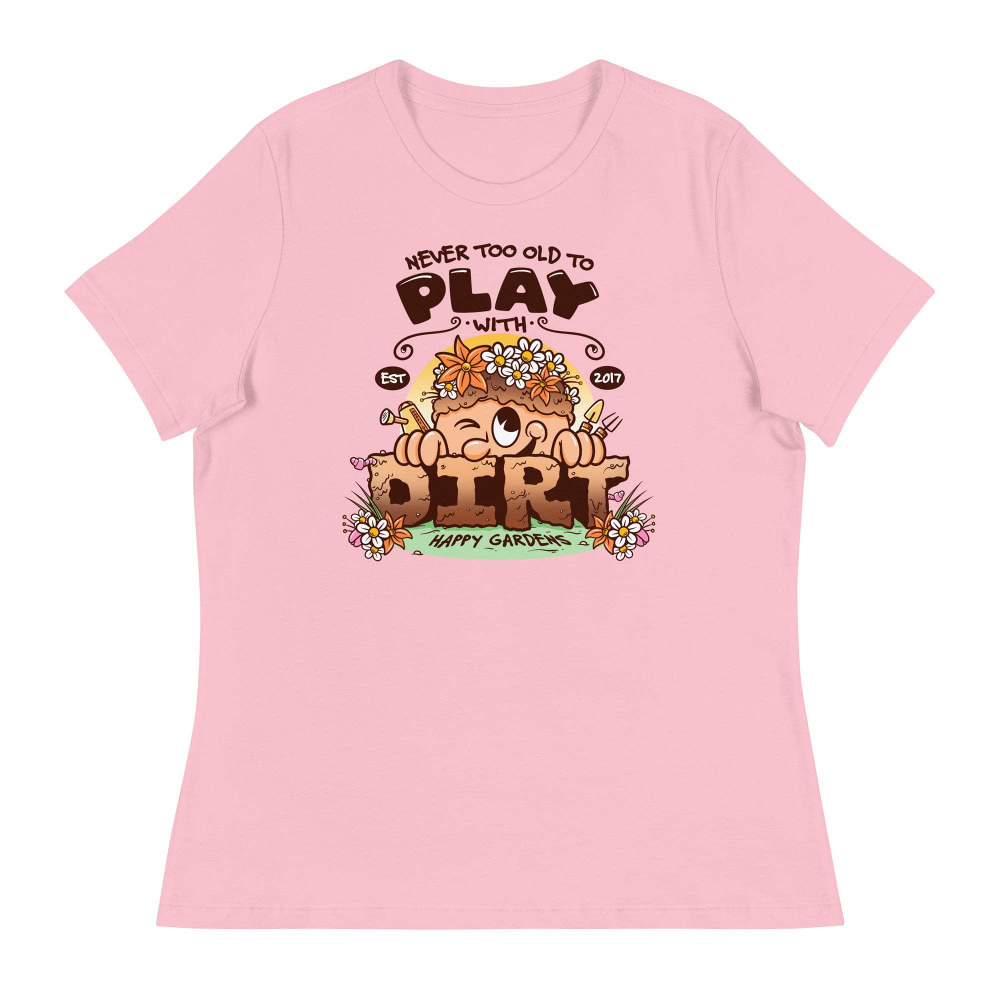 Never Too Old To Play With Dirt T-Shirt - Funny Gardening Shirt for Adults - Perfect for Garden Enthusiasts & Outdoor Activities