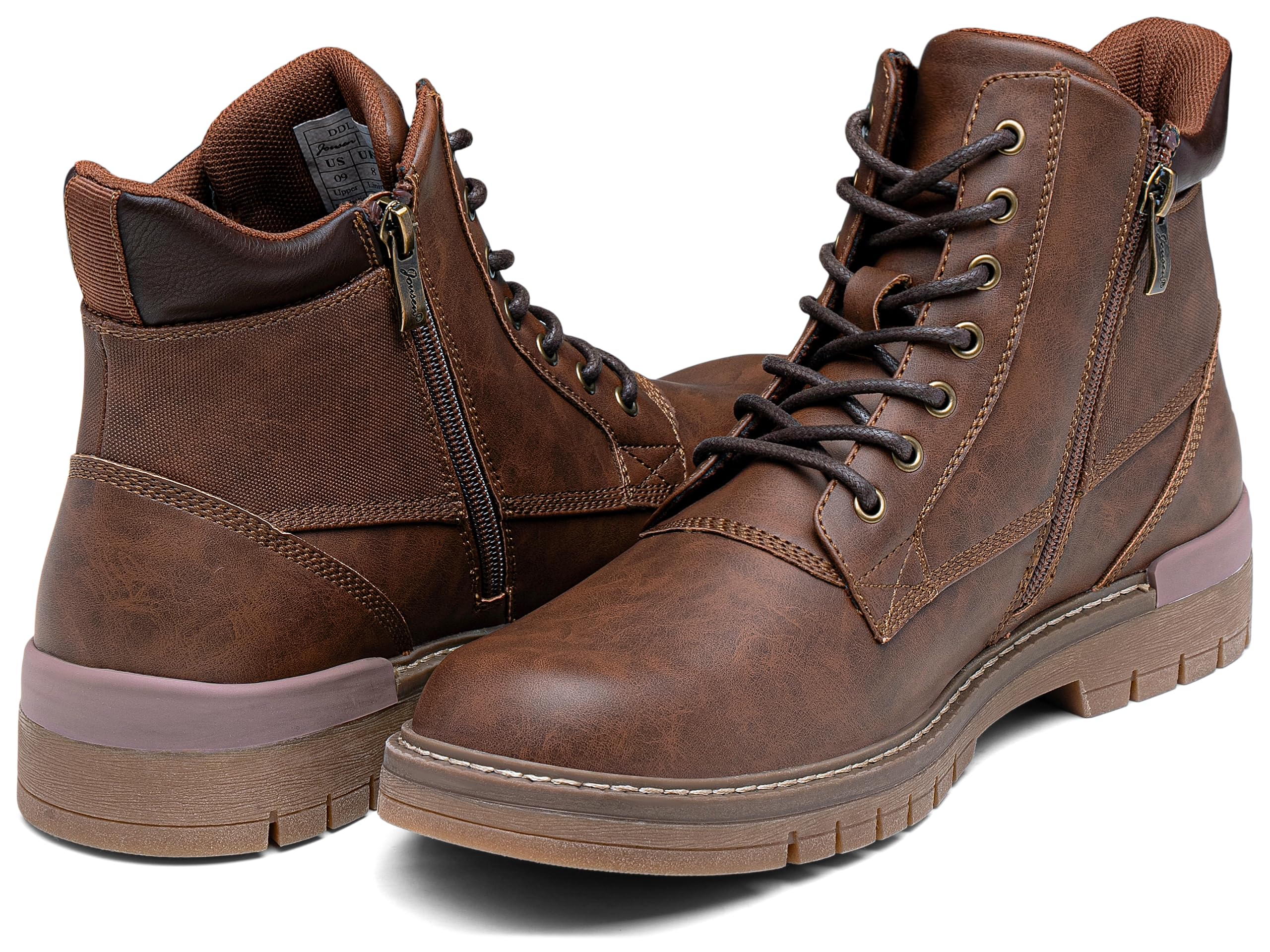 Men's Casual Hiking Boots with Zipper - Outdoor & Daily Wear