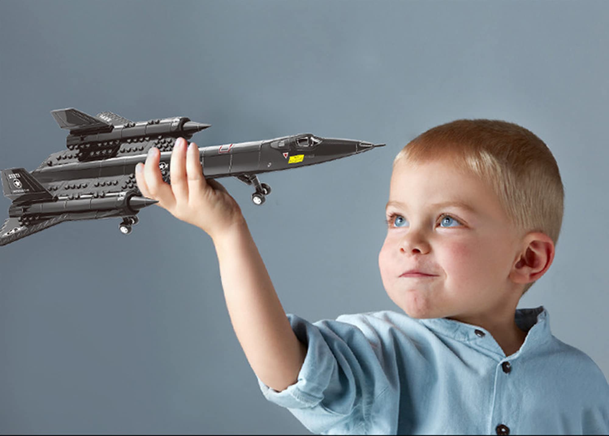 US Air Force SR-71 Blackbird Reconnaissance Aircraft Building Blocks Set - 183pcs STEM Army Toy for Boys, Kids Fighter Jet Model Kit | Perfect Gift for Birthday & Educational Play