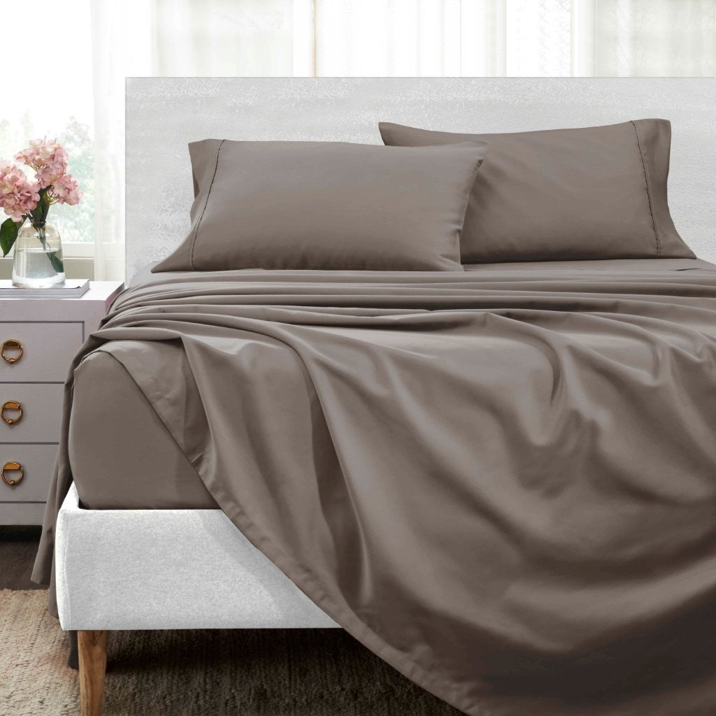Premium 1400-1500 Thread Count Cotton Blend Deep Pocket Bed Sheet Set - Ultra Soft & Breathable for a Comfortable Sleep - Perfect for Master Bedroom, Guest Room & Dorm