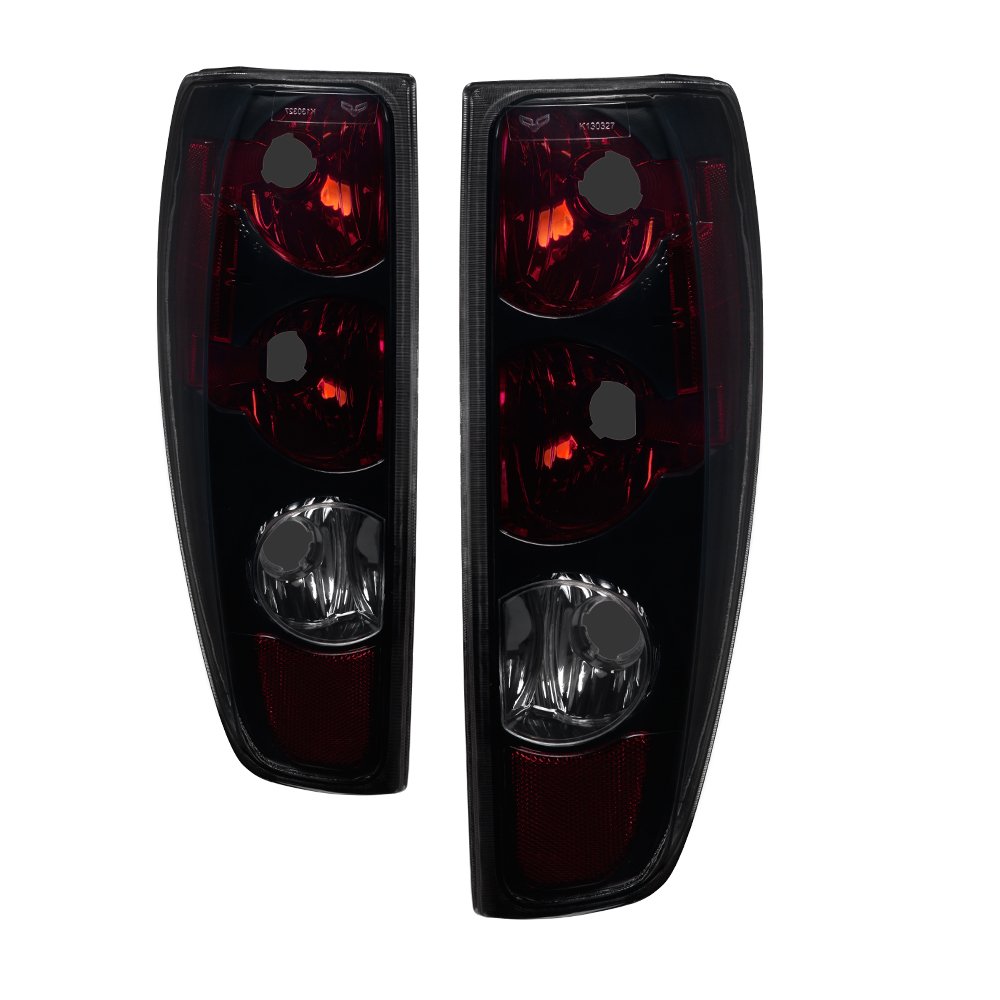 Jdragon Black Housing Smoke Lens Tail Brake Lights Set Compatible for Chevy Colorado & GMC Canyon 2004-2012 - Upgrade Your Truck's Style & Safety for Night Driving & Off-Road Adventures
