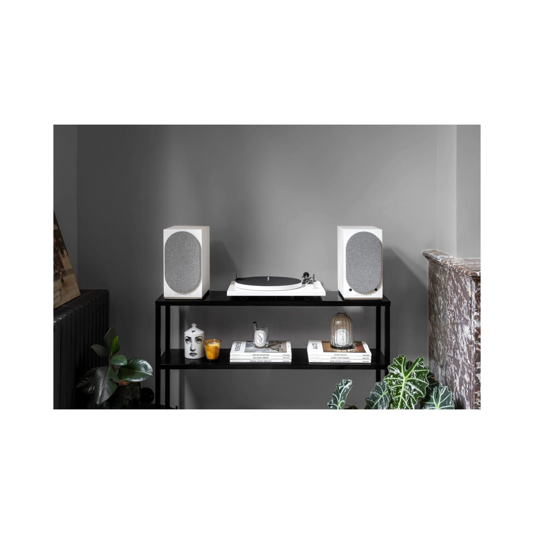 Triangle AIO Twin Powered Bookshelf Speakers Pair - High-Quality Open Box Clearance | Perfect for Home Theater, Gaming & Music Listening