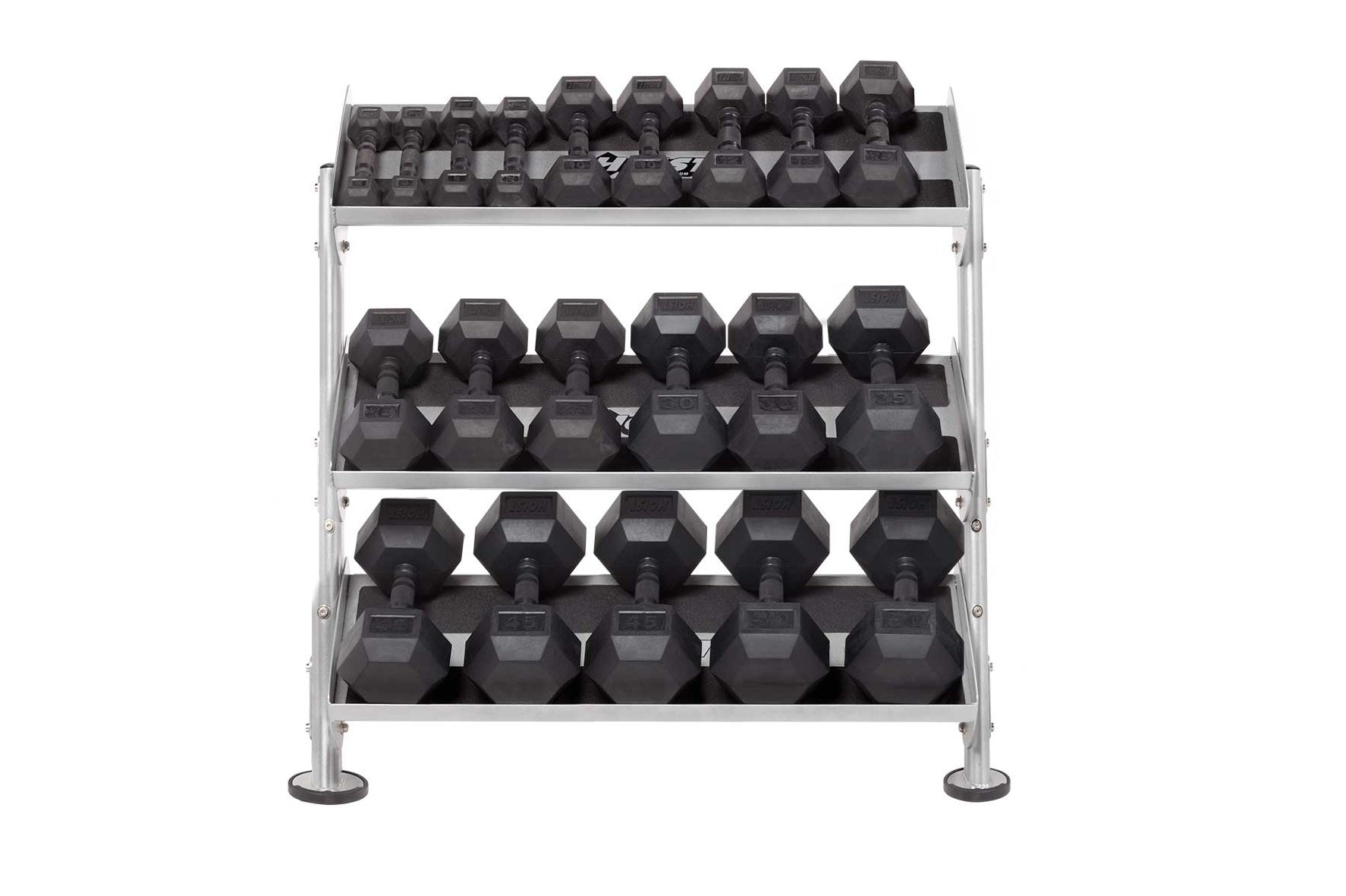 Hoist 36 2-Tier & Optional 3-Tier Horizontal Dumbbell Rack (HF-5461-36) - Perfect for Home Gym & Commercial Fitness Centers