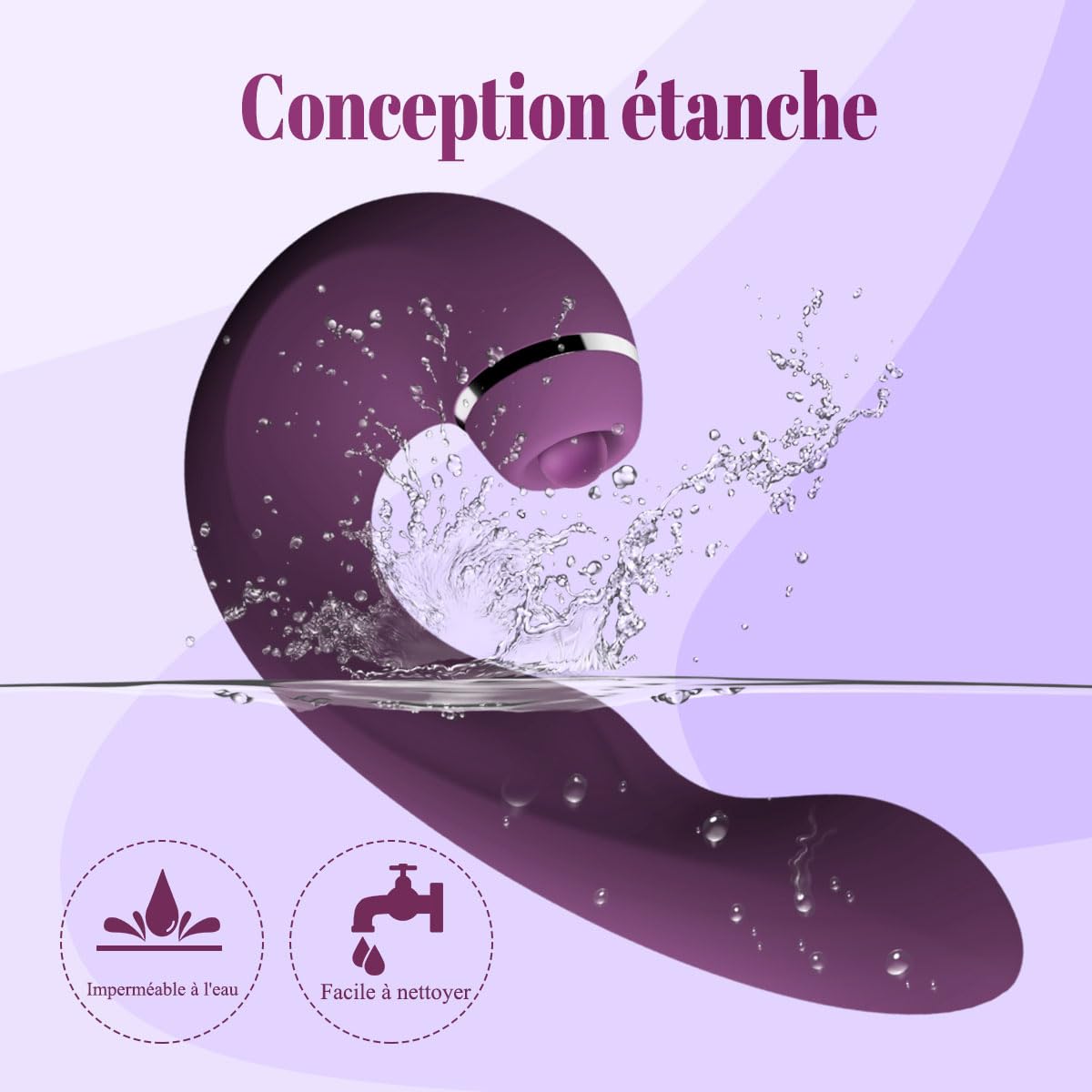 3 in 1 Silicone Clitoral & G Spot Vibrator for Women - Rechargeable G Spot Massager with 10 Vibration Modes, Waterproof Adult Sex Toy for Solo Play & Couples (Perfect for Bedroom Fun & Romantic Nights)