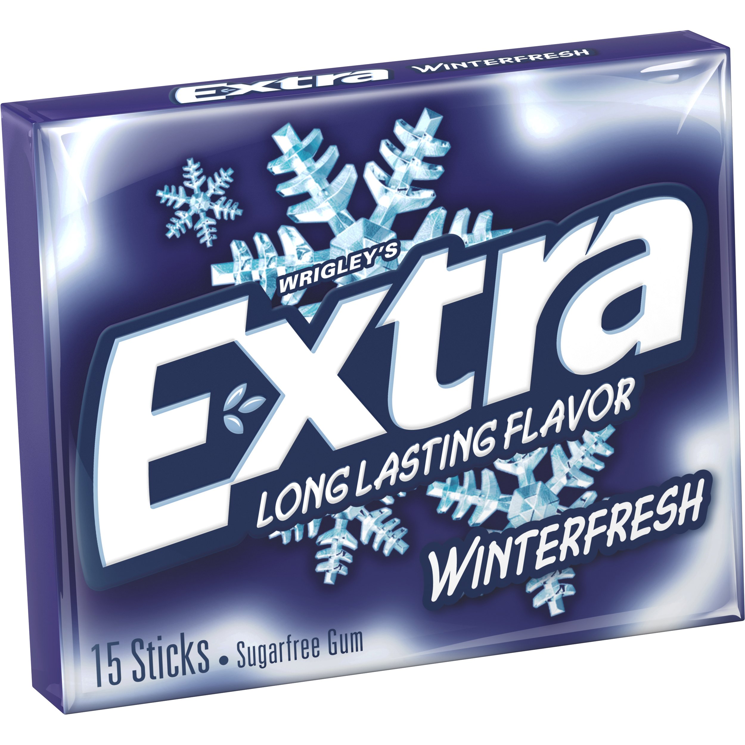 Extra Winterfresh Sugar-Free Chewing Gum - 15 Sticks per Pack, 10 Packs (150 Sticks Total) - Bulk Case of 12 - Fresh Mint Flavor for Bad Breath, Office, Travel & On-the-Go Freshness