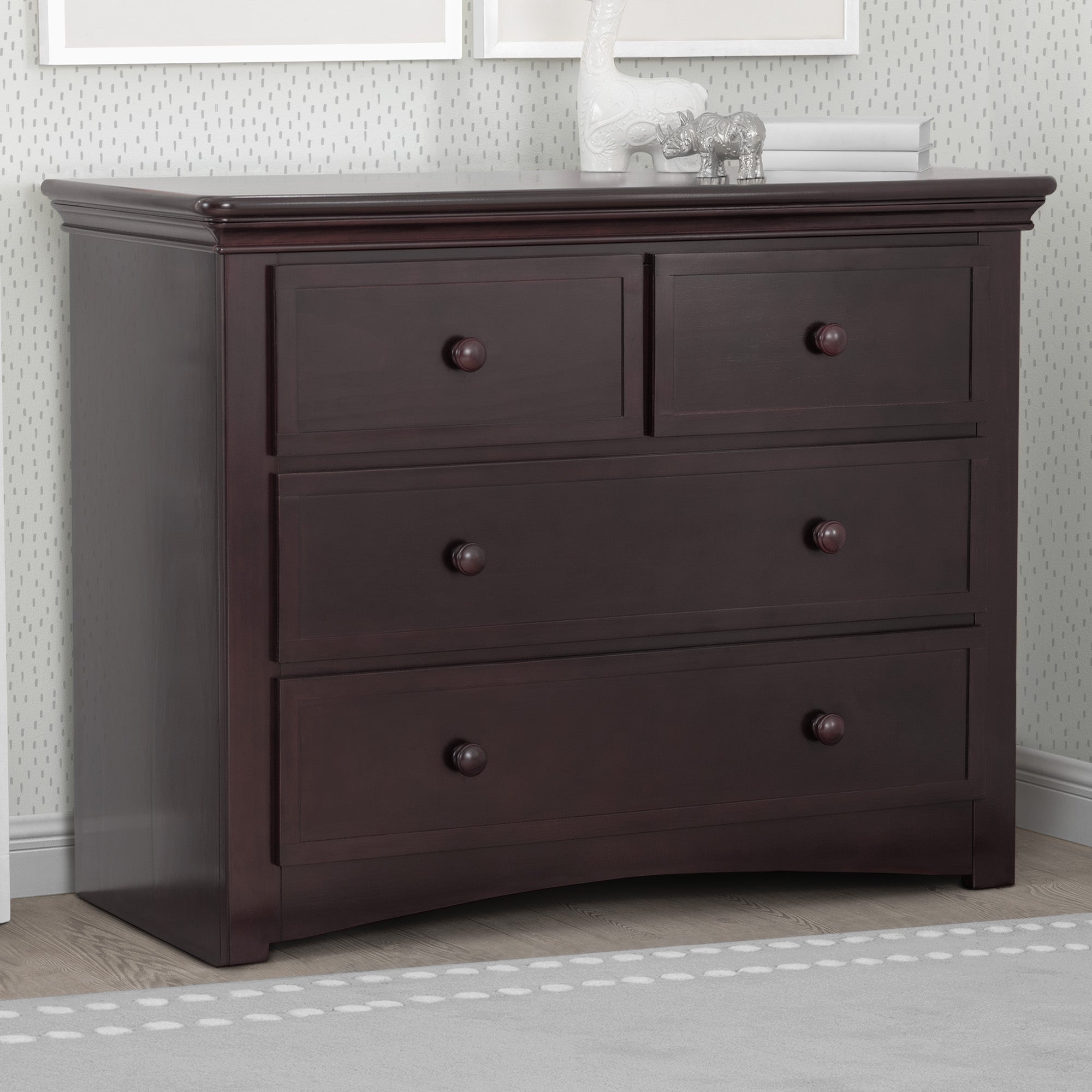 4 Drawer Dresser - Modern Wooden Chest of Drawers for Bedroom Storage & Organization | Perfect for Clothes, Accessories & Home Decor
