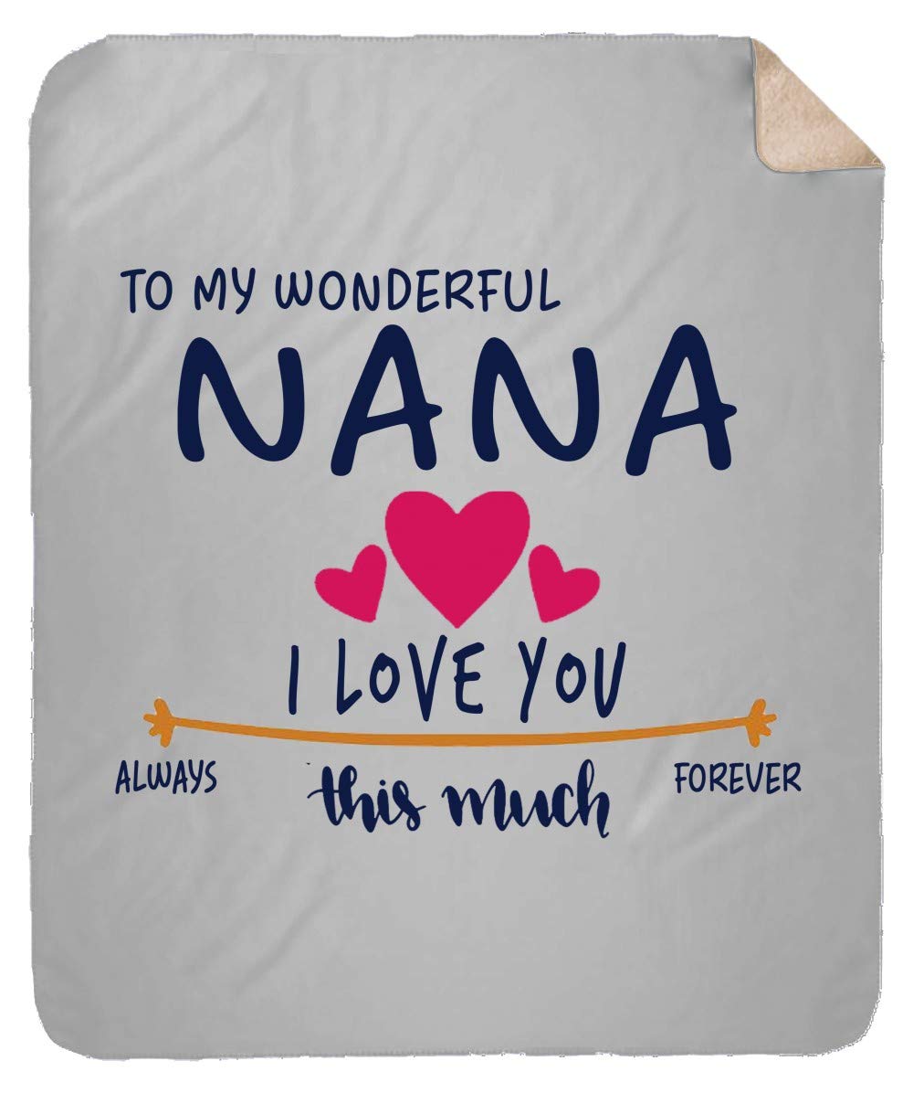 Personalized Plush Fleece Blanket for Grandma - 60x80 Inch Custom Name TV Throw Blanket | Cozy Gift for Nana, Birthday, Christmas | Perfect for Snuggling on Couch, Watching Movies, and Family Gatherings