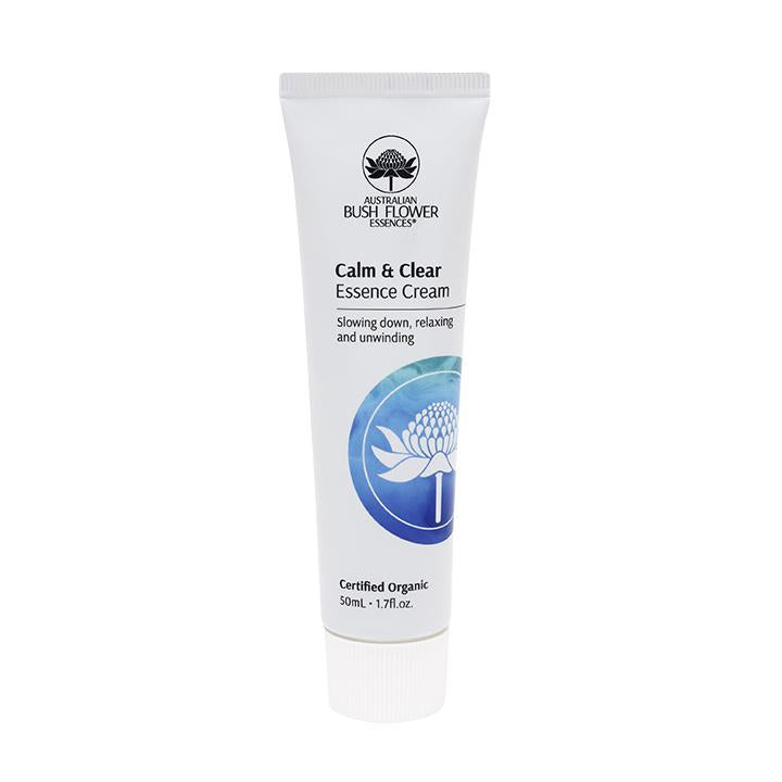 Australian Bush Flower Calm and Clear Essence Cream - Natural Stress Relief & Skin Hydration for Relaxation & Self-Care
