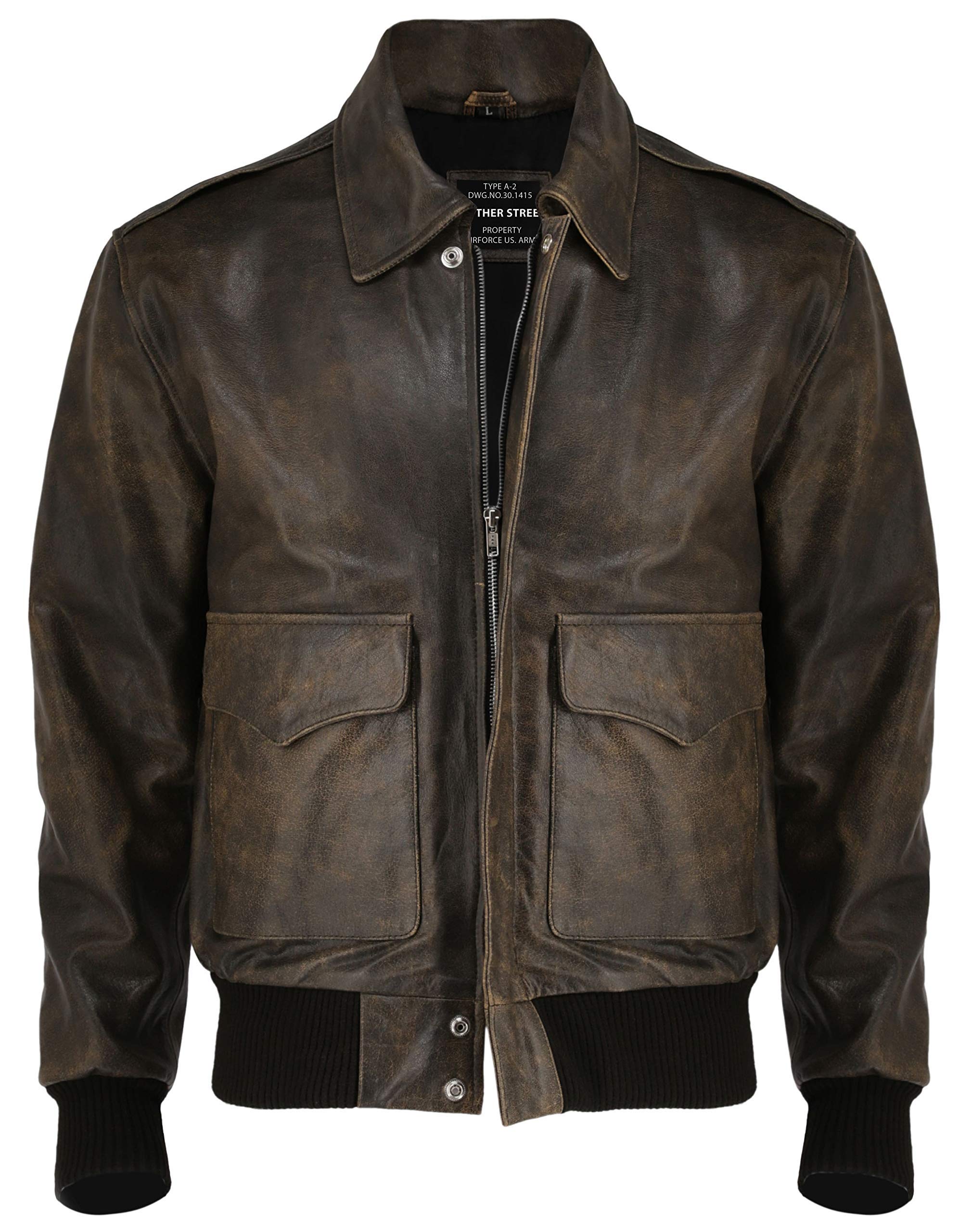 Men's A2 Flying Tigers Leather Flight Jacket - Genuine Aviator Bomber Jacket for Pilots & Vintage Style Enthusiasts | Perfect for Outdoor Adventures, Motorcycle Riding & Retro Fashion