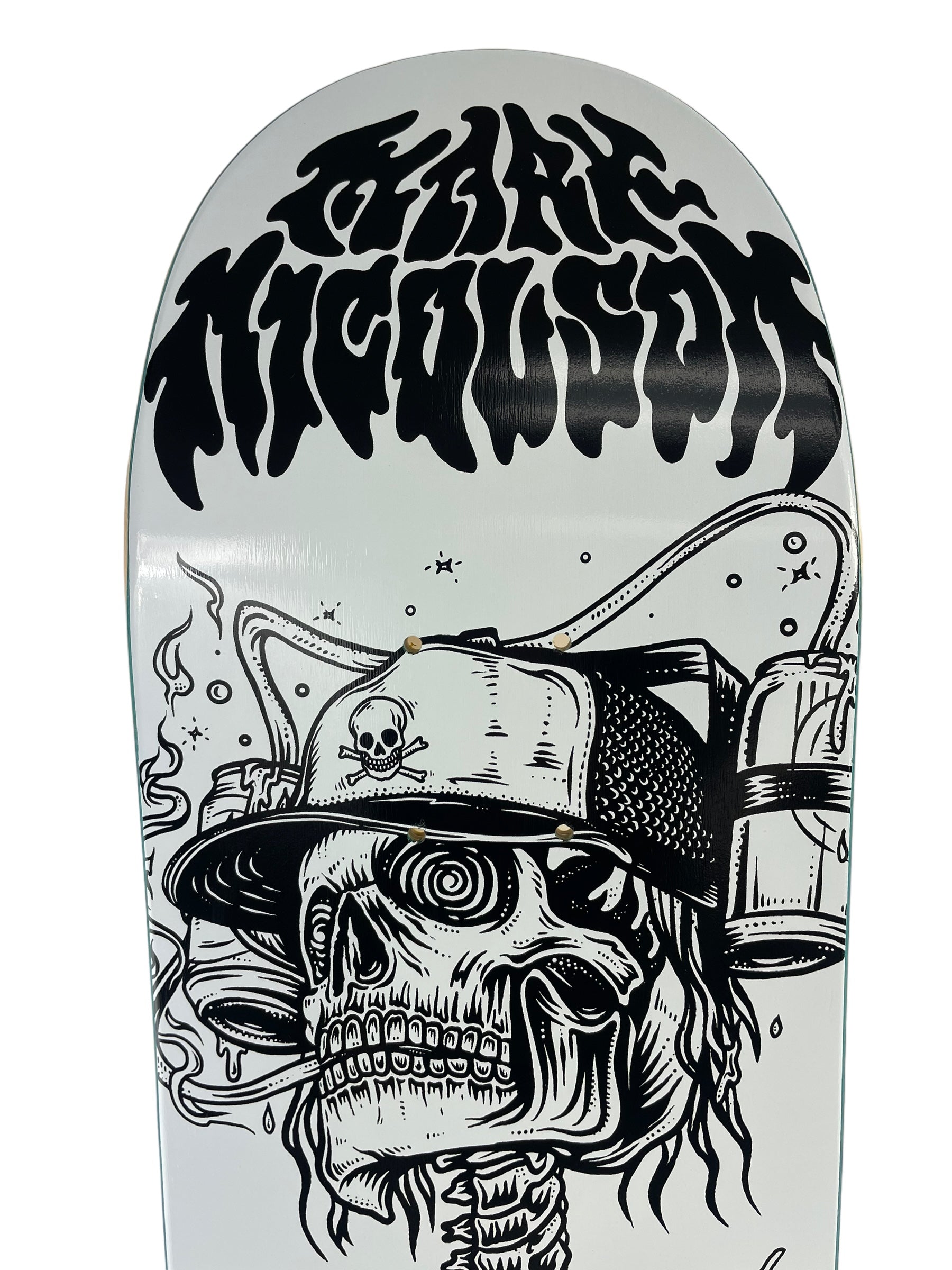 Mark Nicolson Beer Helmet Skateboard Deck by Death Skateboards - Multiple Sizes for Custom Fit | Perfect for Street Skating & Skatepark Tricks