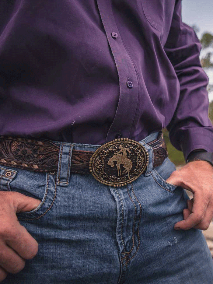 Montana Silversmiths A950 Bucking Bronc Western Belt Buckle - Bronze Finish for Cowboy Rodeo & Country Style Fashion