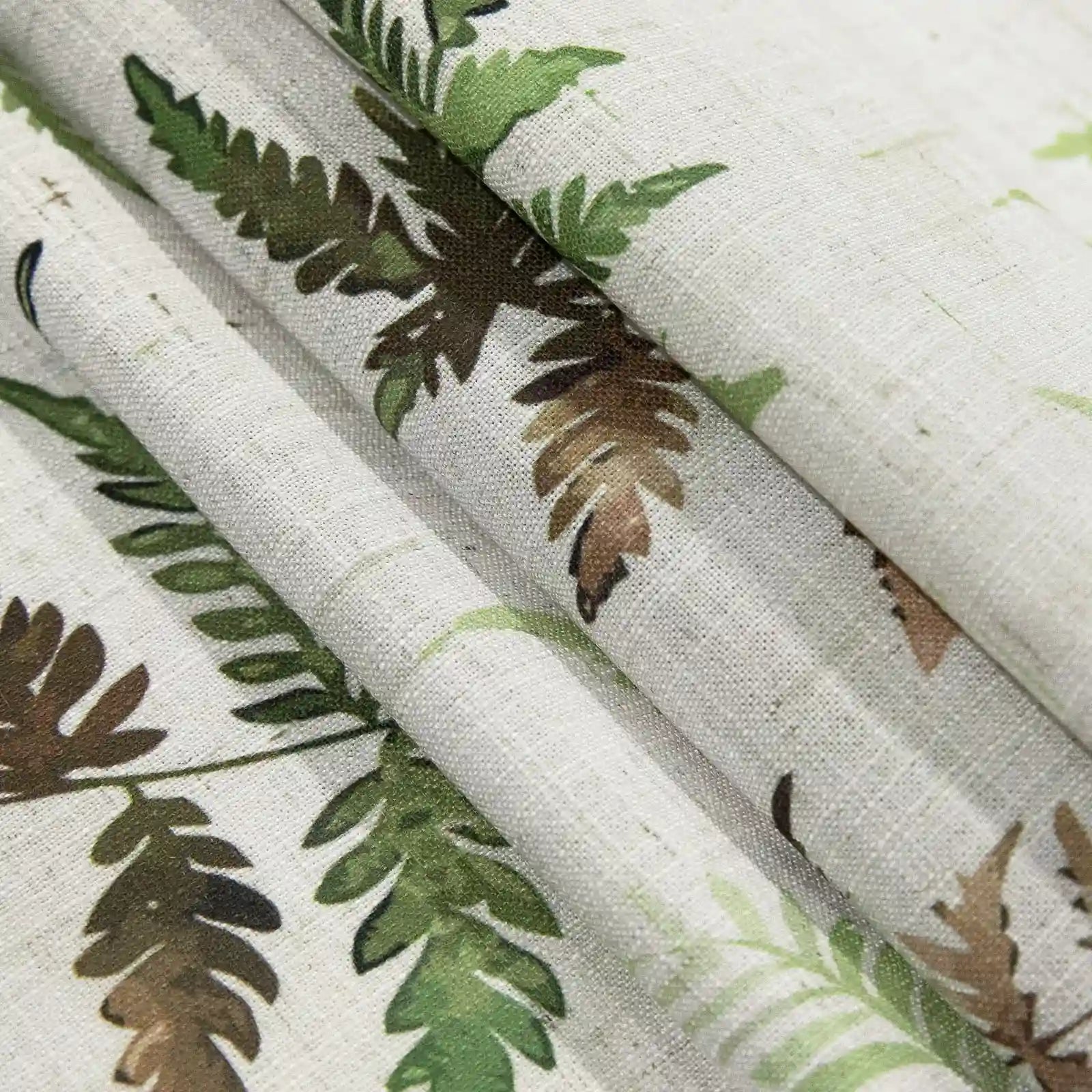 Bohemian Botanical Pleated Drapery Curtains - 52 Inch Width - Elegant Boho Home Decor for Living Room & Bedroom