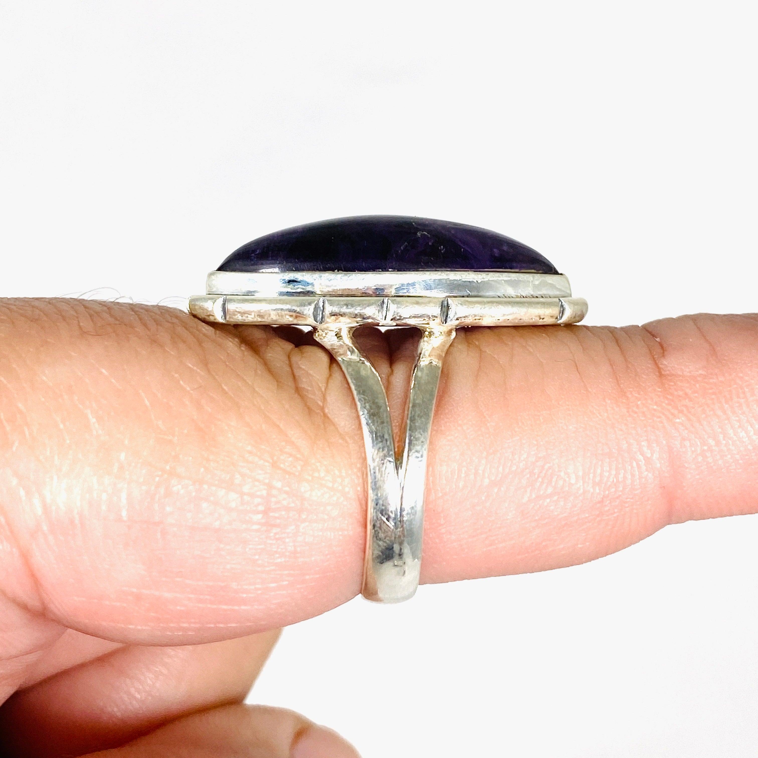 Amethyst Marquise Ring Size 9 KRGJ2976 - Elegant Purple Gemstone Jewelry for Women, Perfect for Weddings & Special Occasions
