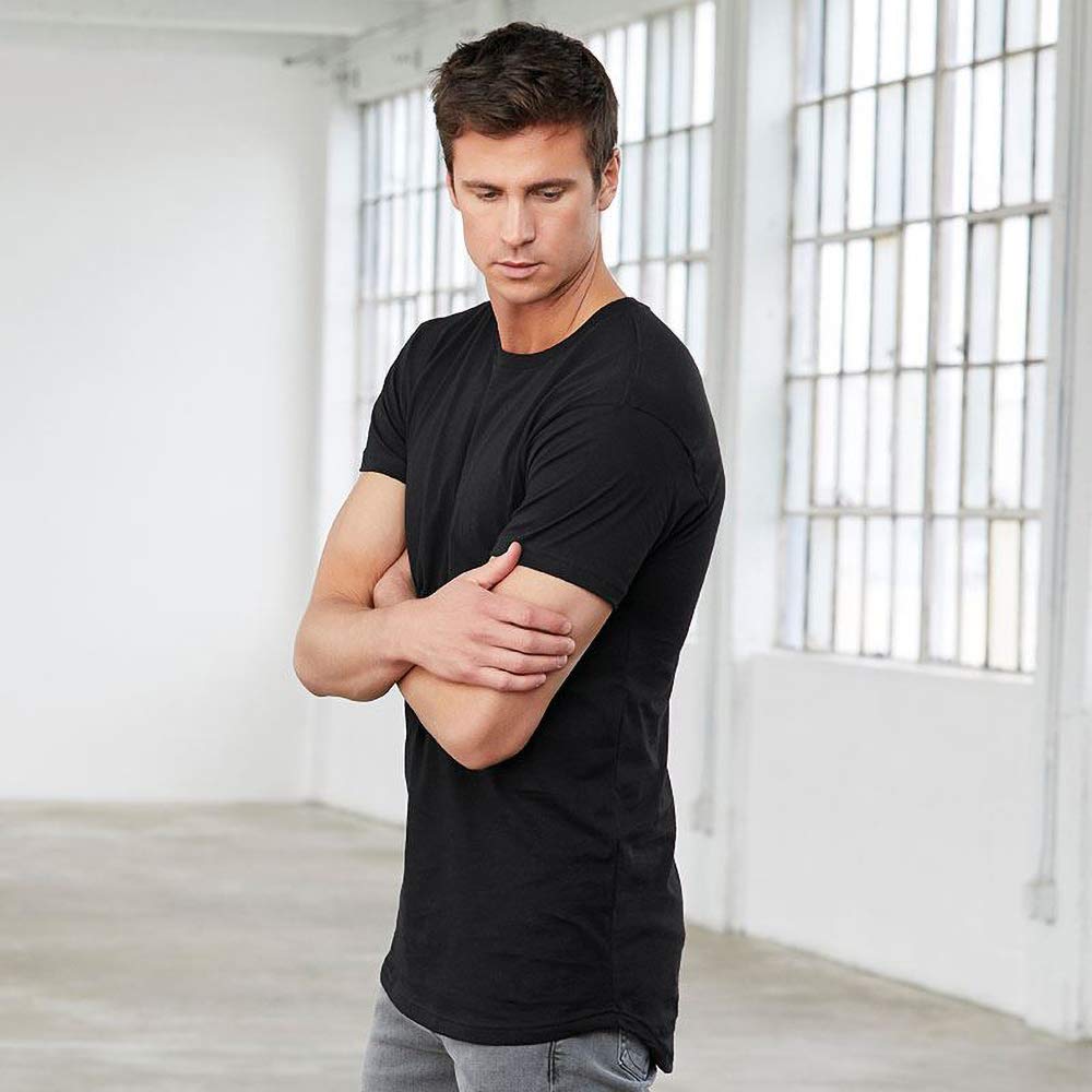 Bella Canvas Men's Long Sleeve Urban T-Shirt - Soft Cotton Crewneck Tee for Casual Wear, Street Style & Everyday Comfort