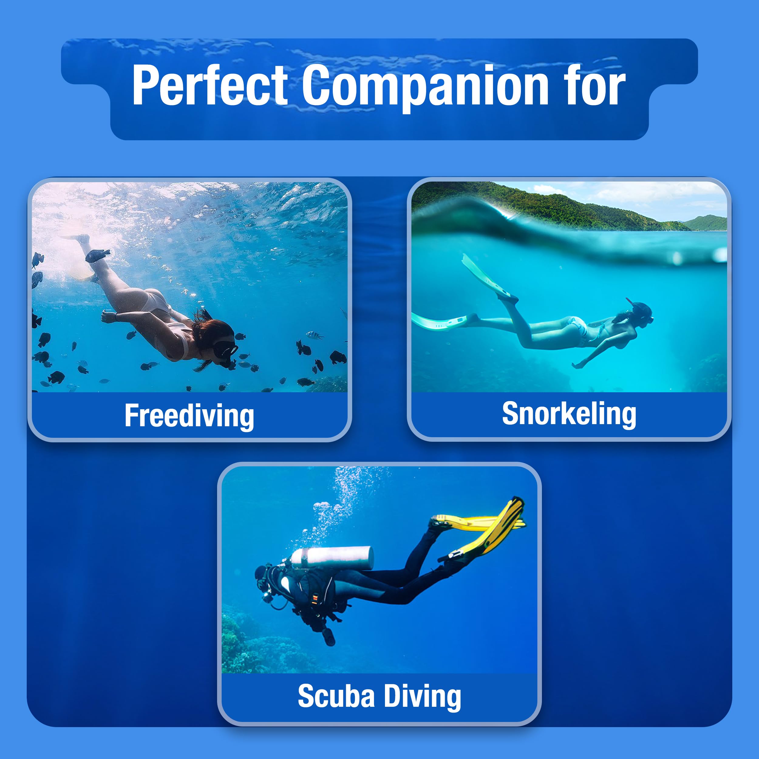 Premium Freediving Mask - Low Volume Scuba Diving Mask for Spearfishing & Snorkeling | Comfortable Adult Fit with Anti-Fog Lens | Includes Storage Case | Perfect for Ocean Adventures, Underwater Photography & Marine Exploration