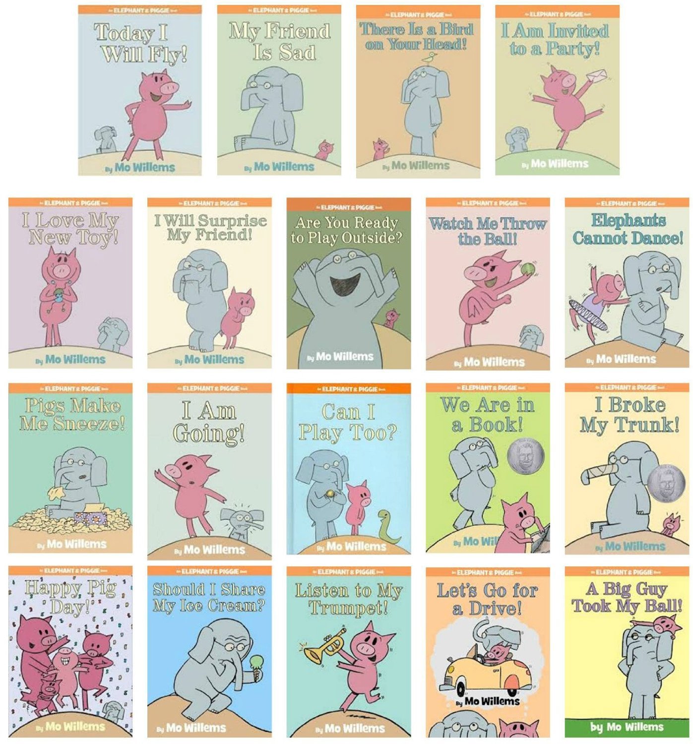 Mo Willems Elephant & Piggie Book Set - Complete 22 Book Collection for Kids | Early Readers, Classroom Learning & Family Storytime
