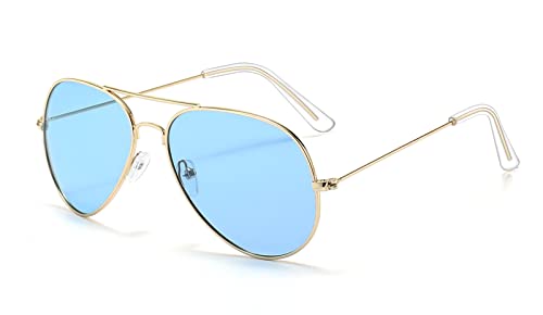 Gold Frame/Blue Lens