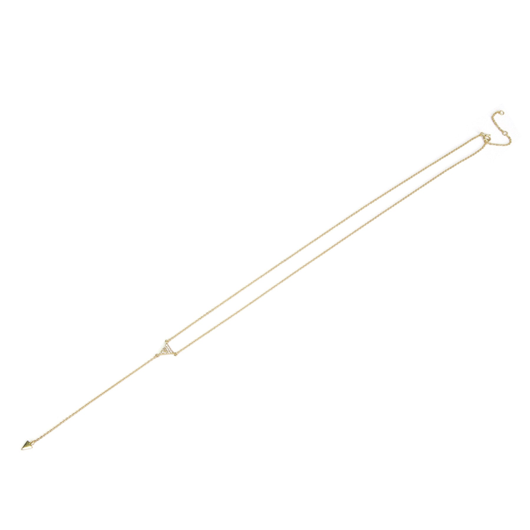 Sparkle Triangle Lariat Necklace - Elegant Gold Layered Chain for Women | Perfect for Date Night, Party & Special Occasions
