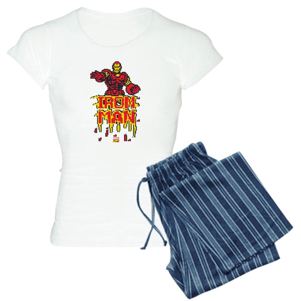 Iron Man Pixel Women's Light Pajamas - Superhero Sleepwear for Marvel Fans - Soft & Comfortable PJs for Lounge, Sleep & Movie Nights