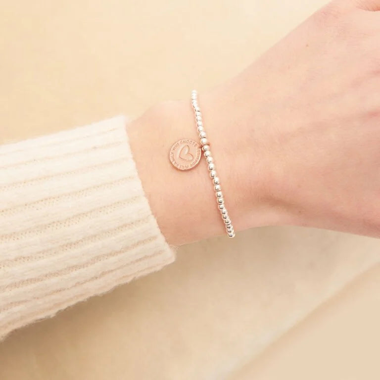 Joma Jewellery Bracelet - A Little Friends Are The Family You Choose | Sterling Silver Friendship Bracelet for Women | Perfect Gift for Best Friends, Sister & Loved Ones | Everyday Wear & Special Occasions