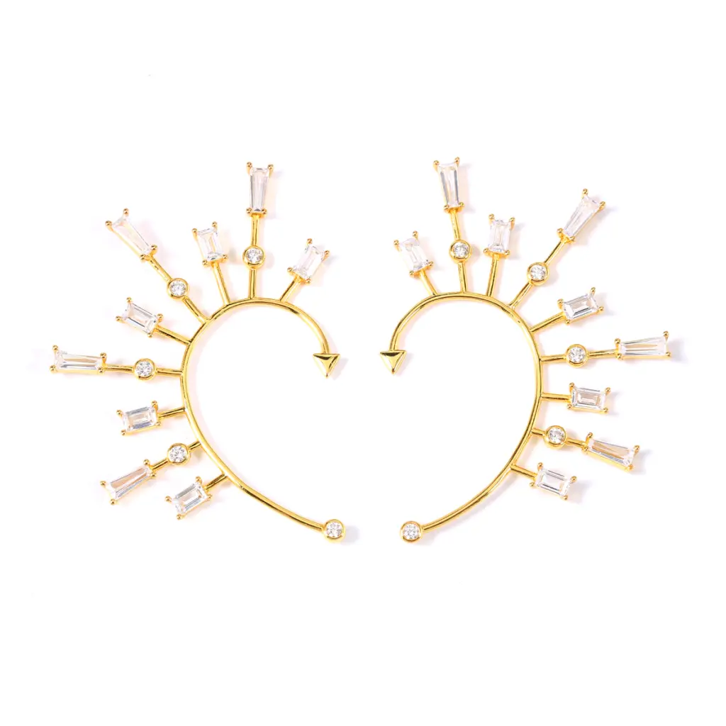 Angelina Ear Cuffs for Women - Elegant Silver Boho Earrings for Cartilage, Helix & Lobe - Perfect for Parties, Weddings & Everyday Wear