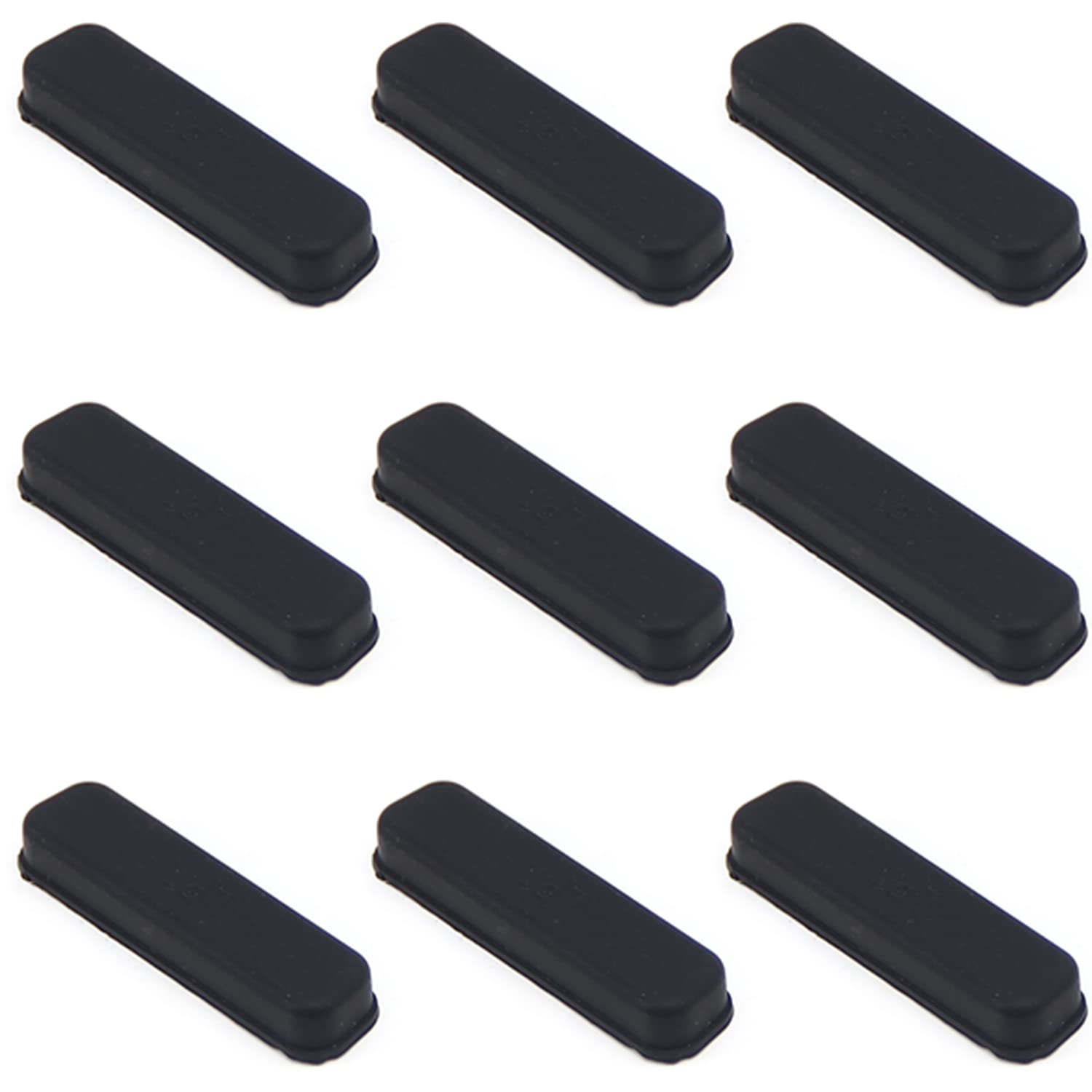 Fielect 5-Pack Black DB-25 Silicone Dust Covers for Parallel Printer Ports - 40x10x5mm Anti-Dust Protector Caps | Perfect for Office Equipment, Computer Accessories & Electronics Protection