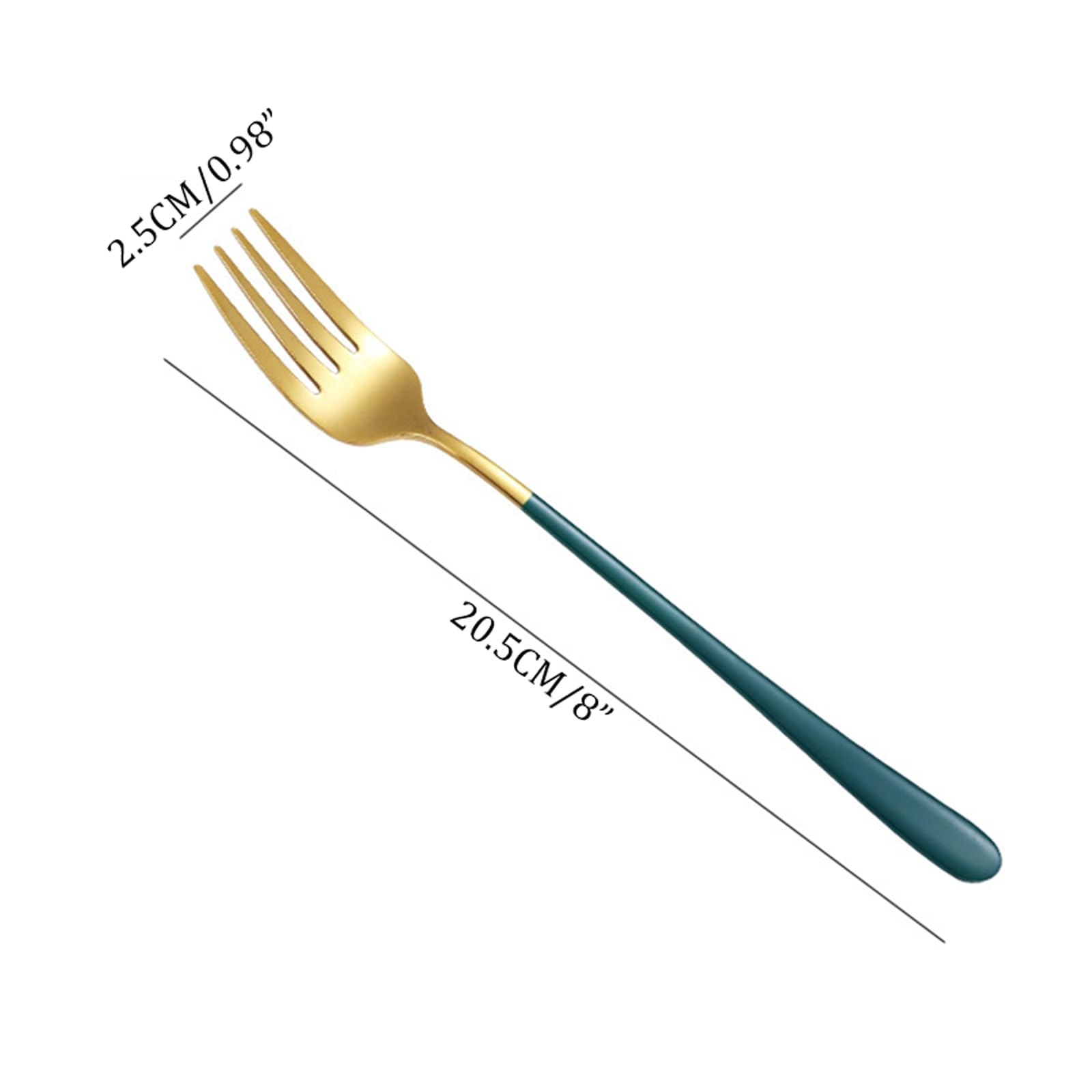 Stainless Steel Long Handle Forks Set - 6-Piece Pink Gold Fruit Forks, Dinner Forks, Salad Forks for Camping, Bento, Restaurant & Kitchen Cutlery Accessories - Perfect for Picnics, Parties & Outdoor Dining