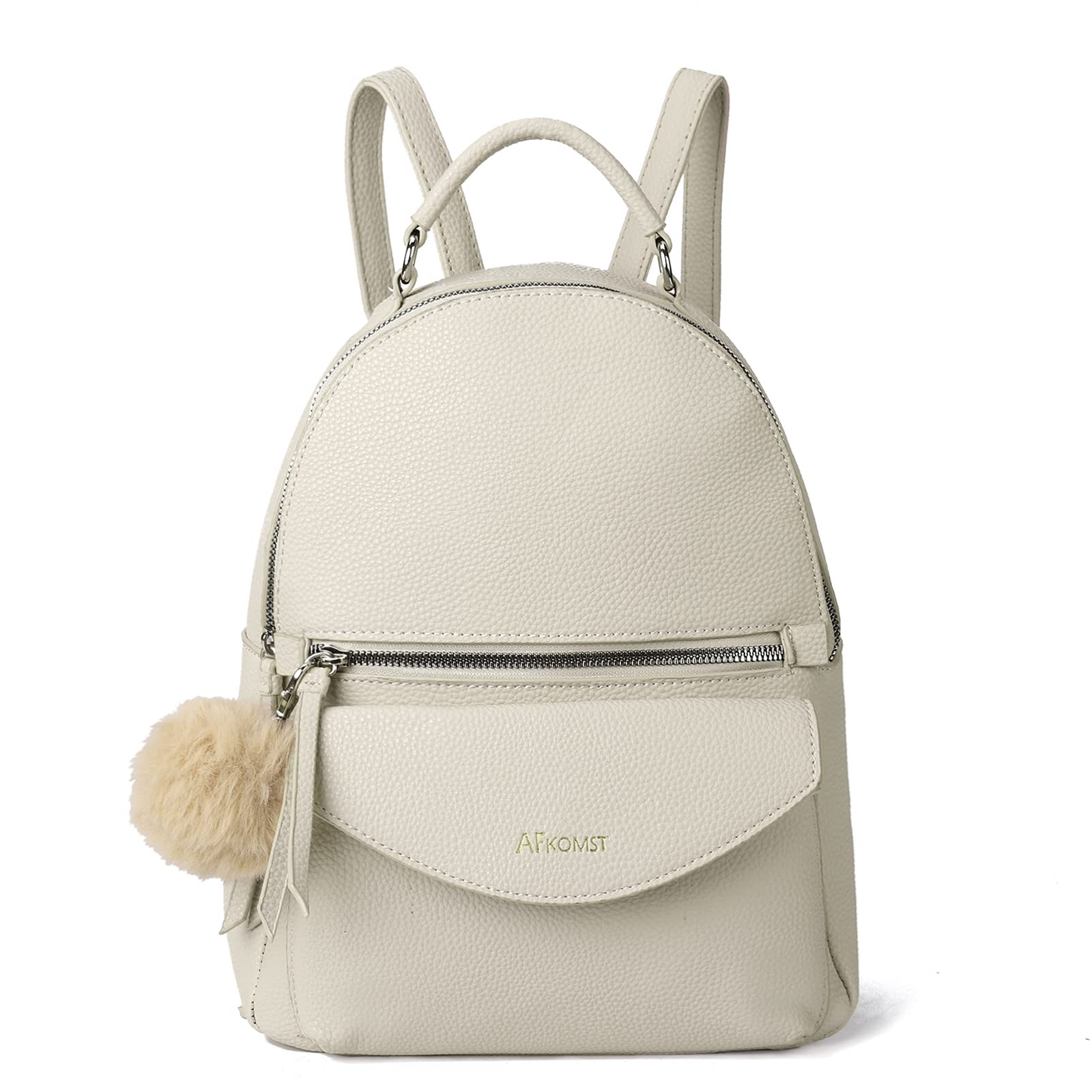 AFKOMST Mini Leather Backpack for Women & Teens - Stylish School Bag & Purse for Daily Use