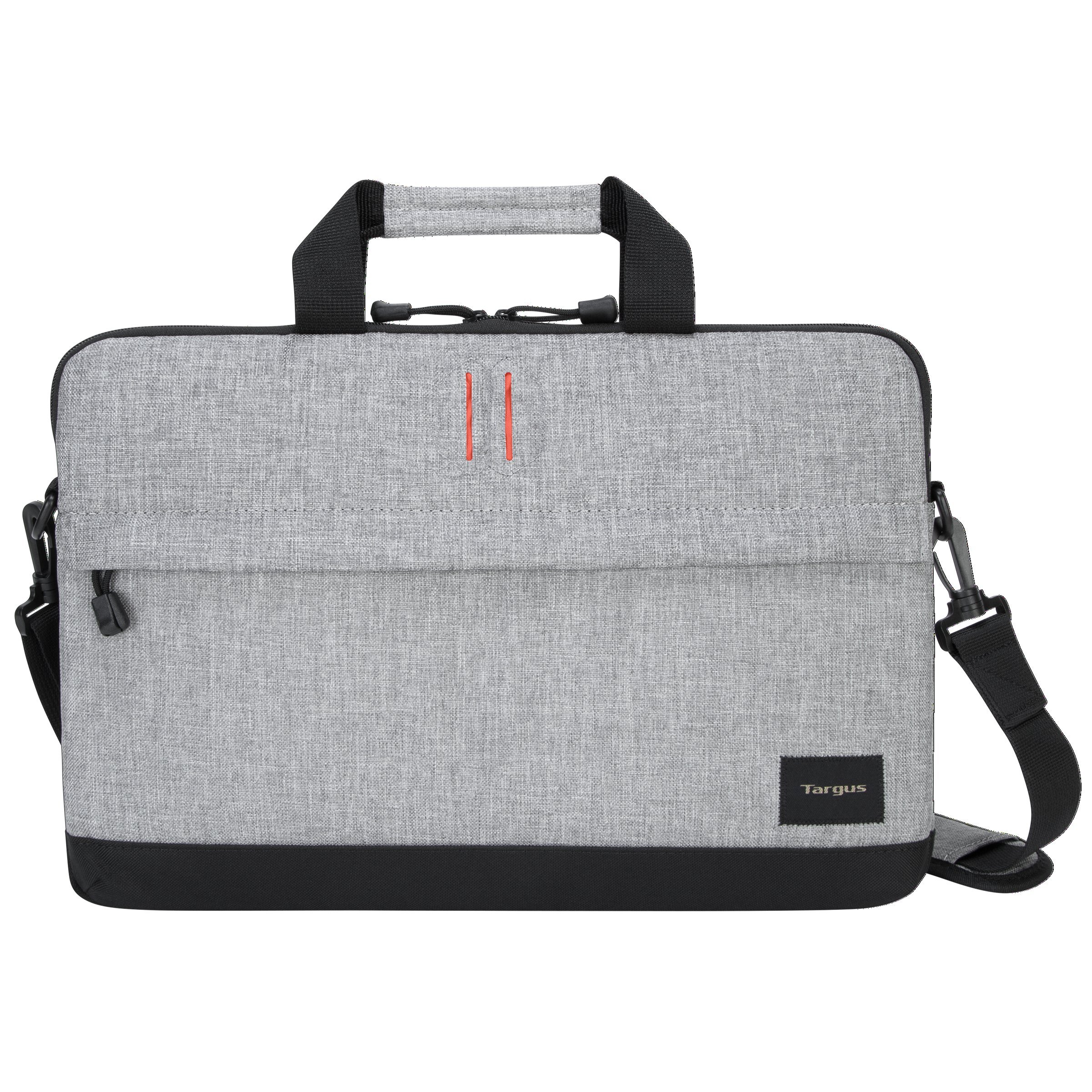 Targus Strata Slipcase Laptop Case - Lightweight Durable Padding, Front Zip Pocket, Shoulder Strap, Protective Sleeve for 15.6-Inch Laptop, Gray/Pewter (TSS63204US) - Ideal for Work, Travel & School