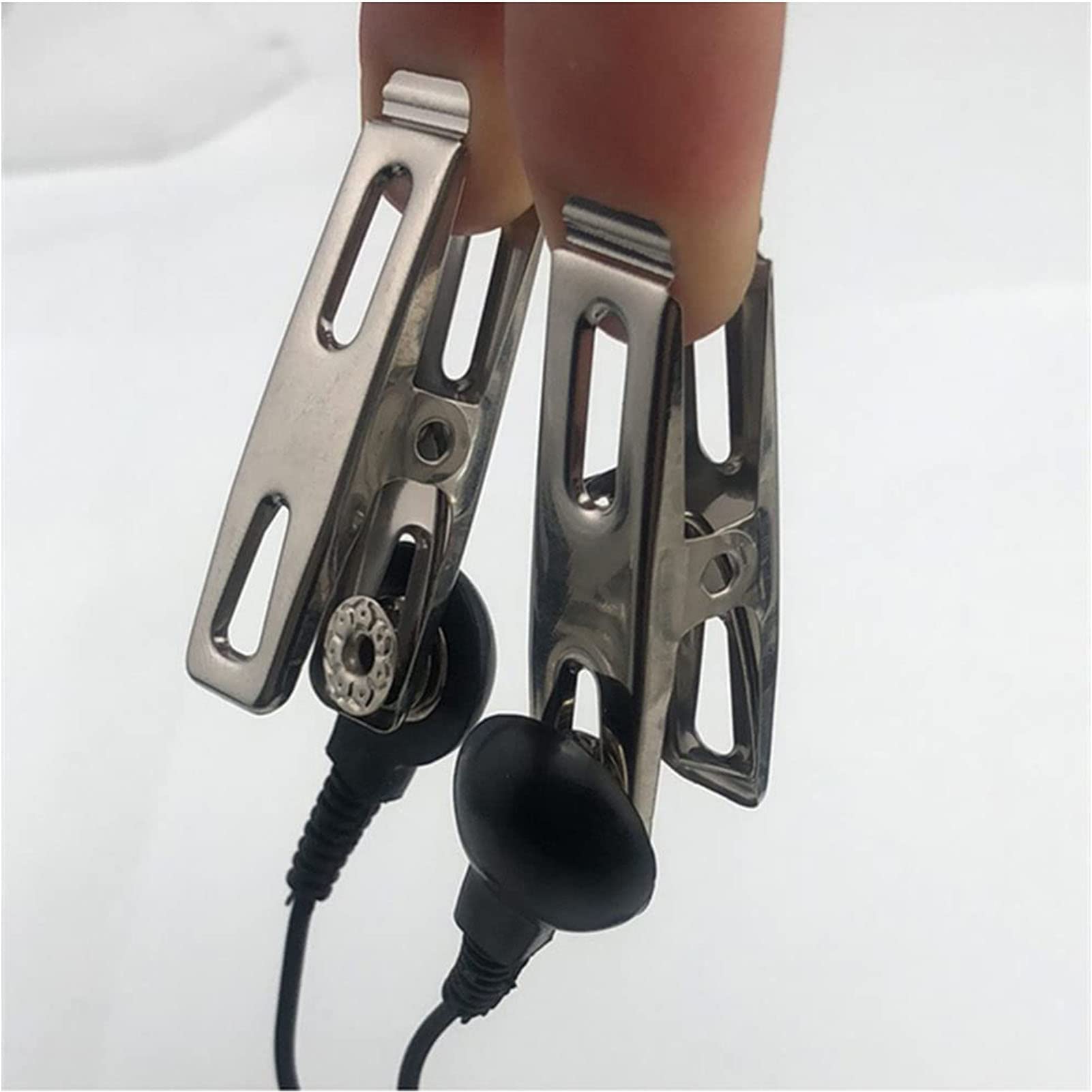 Electric Nipple Clamps - Adjustable Shock Intensity, Non-Piercing Nipple Jewelry for Women & Couples Play - BDSM Sensation Toys for Bedroom Fun & Spicy Intimacy