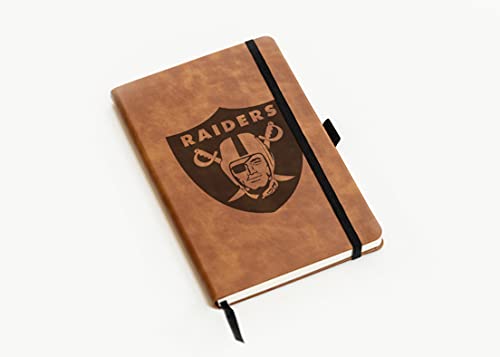 Las Vegas Raiders NFL Brown Laser Engraved Small Notepad Journal - 8.25