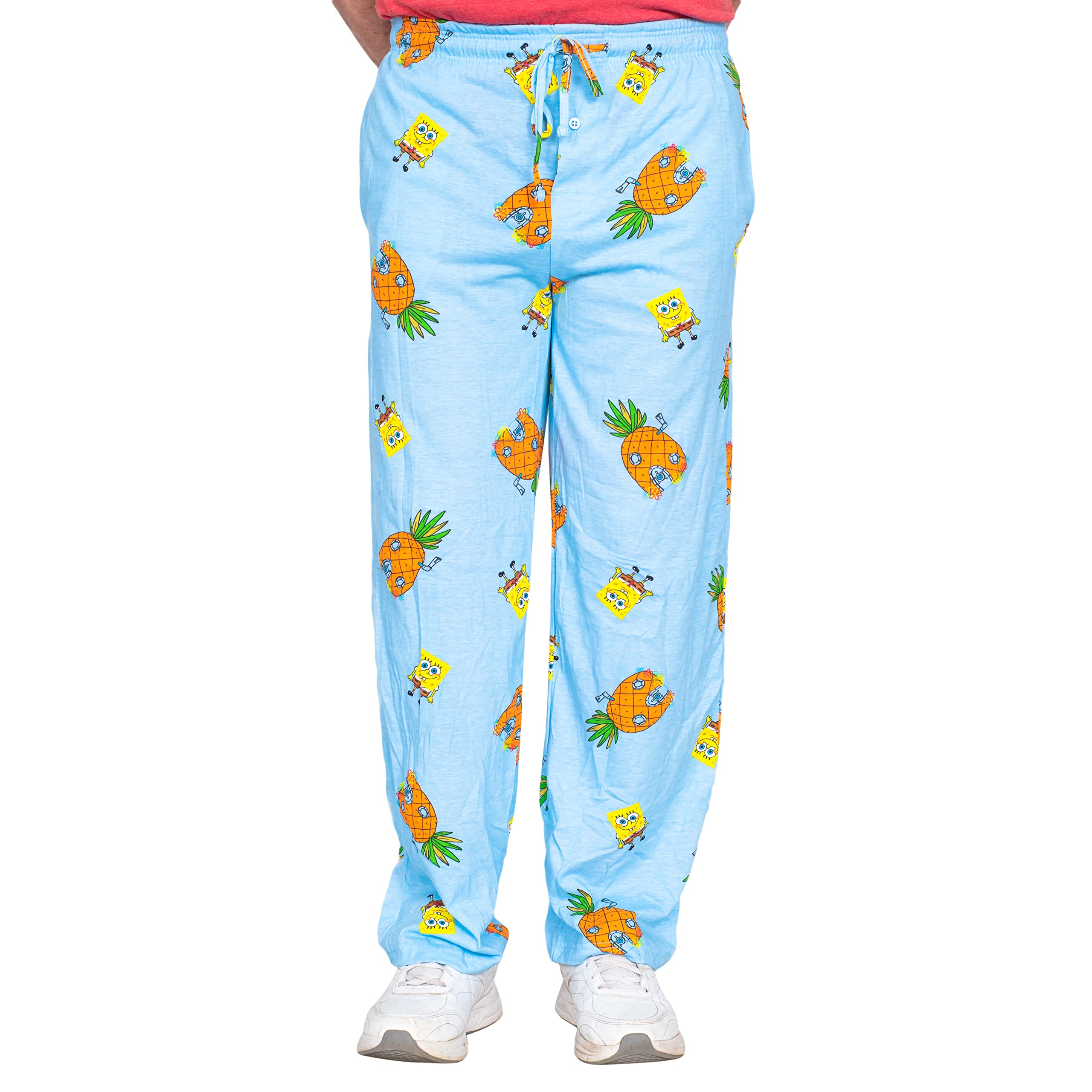 Spongebob Squarepants Pineapple House Lounge Pants for Men & Women - Soft Cartoon Sleepwear Pajama Bottoms - Perfect for Home, Sleepovers, and Relaxing