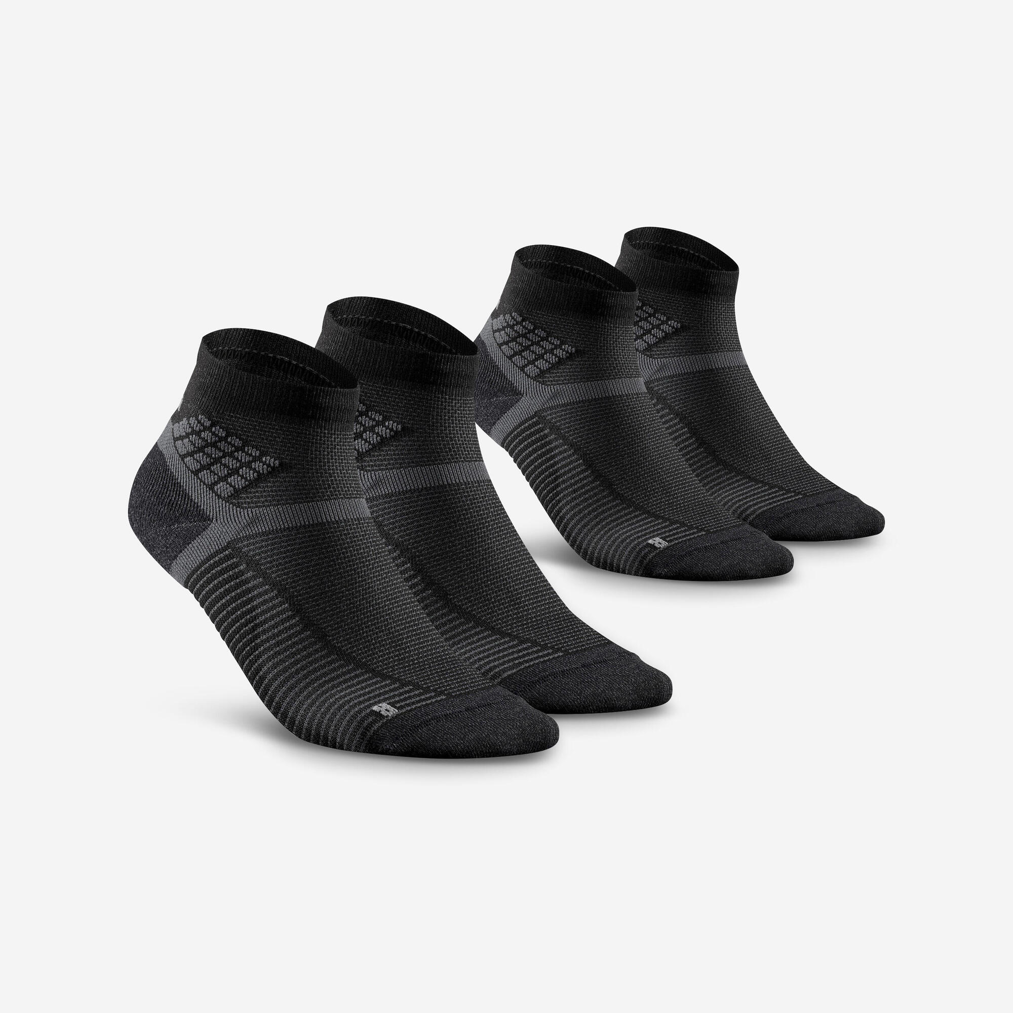 Quechua Hike 500 Mid Hiking Socks - 2 Pairs of Breathable Moisture-Wicking Trekking Socks for Men & Women - Perfect for Hiking, Camping and Outdoor Adventures