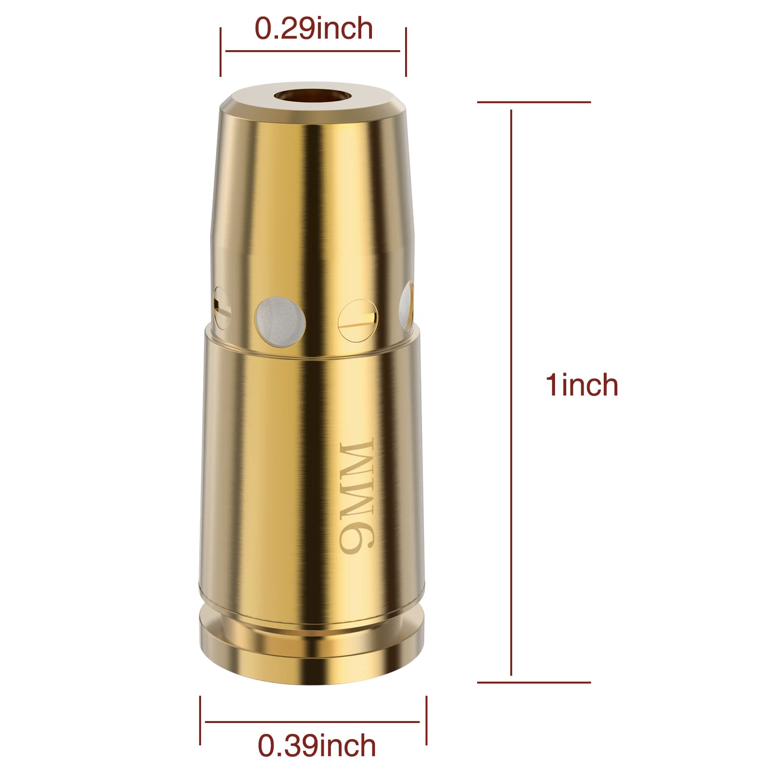EZshoot 9mm Laser Boresighter - Precision Gun Sight Alignment Tool with 3 Battery Sets | Perfect for Pistol, Rifle & Handgun Zeroing at Range or Home