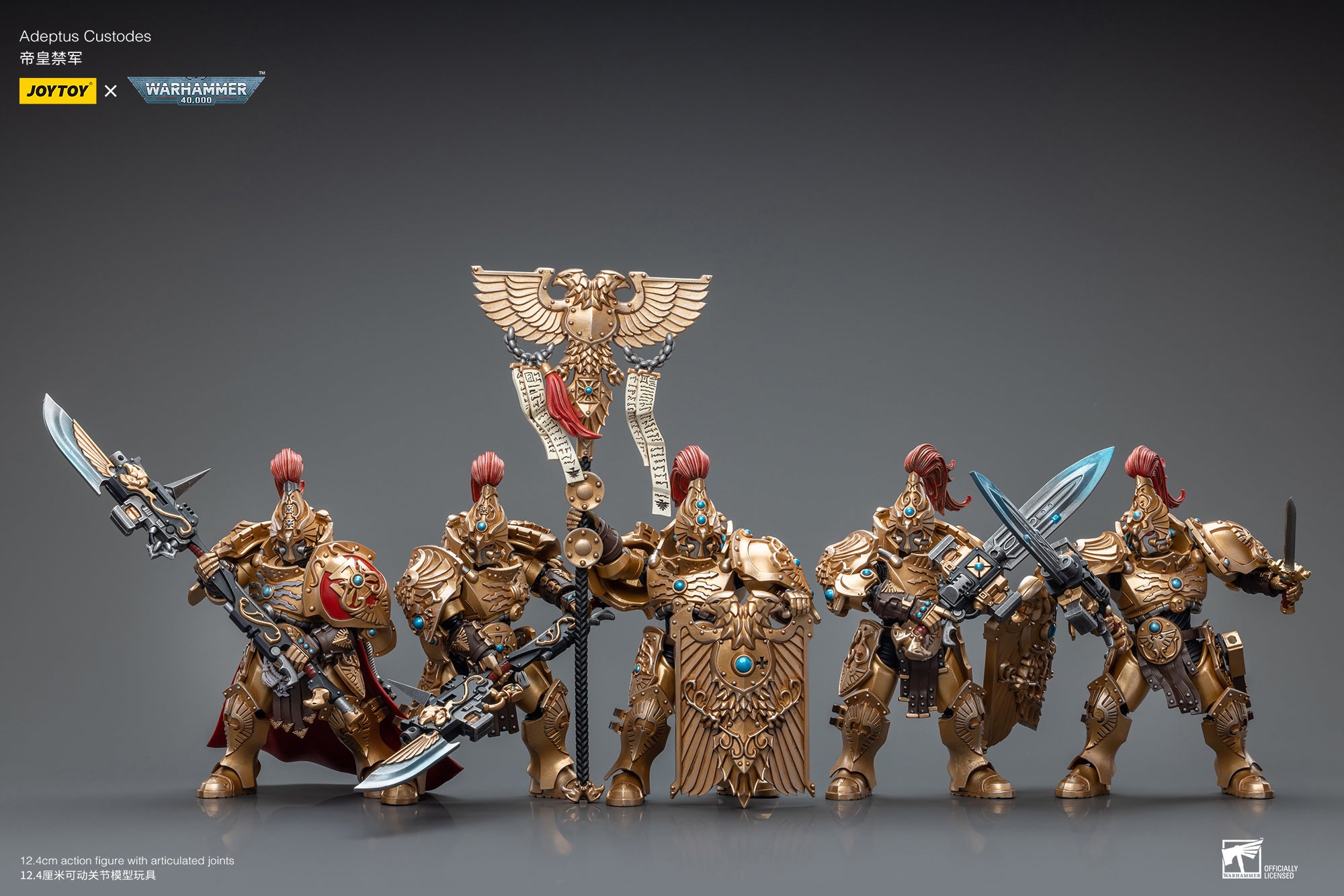 1/18 JOYTOY Warhammer 40K Adeptus Custodes Action Figure - Highly Detailed Collectible Miniature for Tabletop Gaming & Display