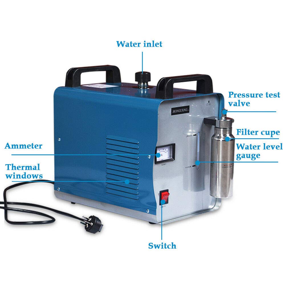 CNCEST 400W Blue Acrylic Polisher & Oxygen Hydrogen Water Welding Machine - 95L/H Flow Rate - H180 Height - Perfect for Jewelry Making, Metal Fabrication & DIY Projects