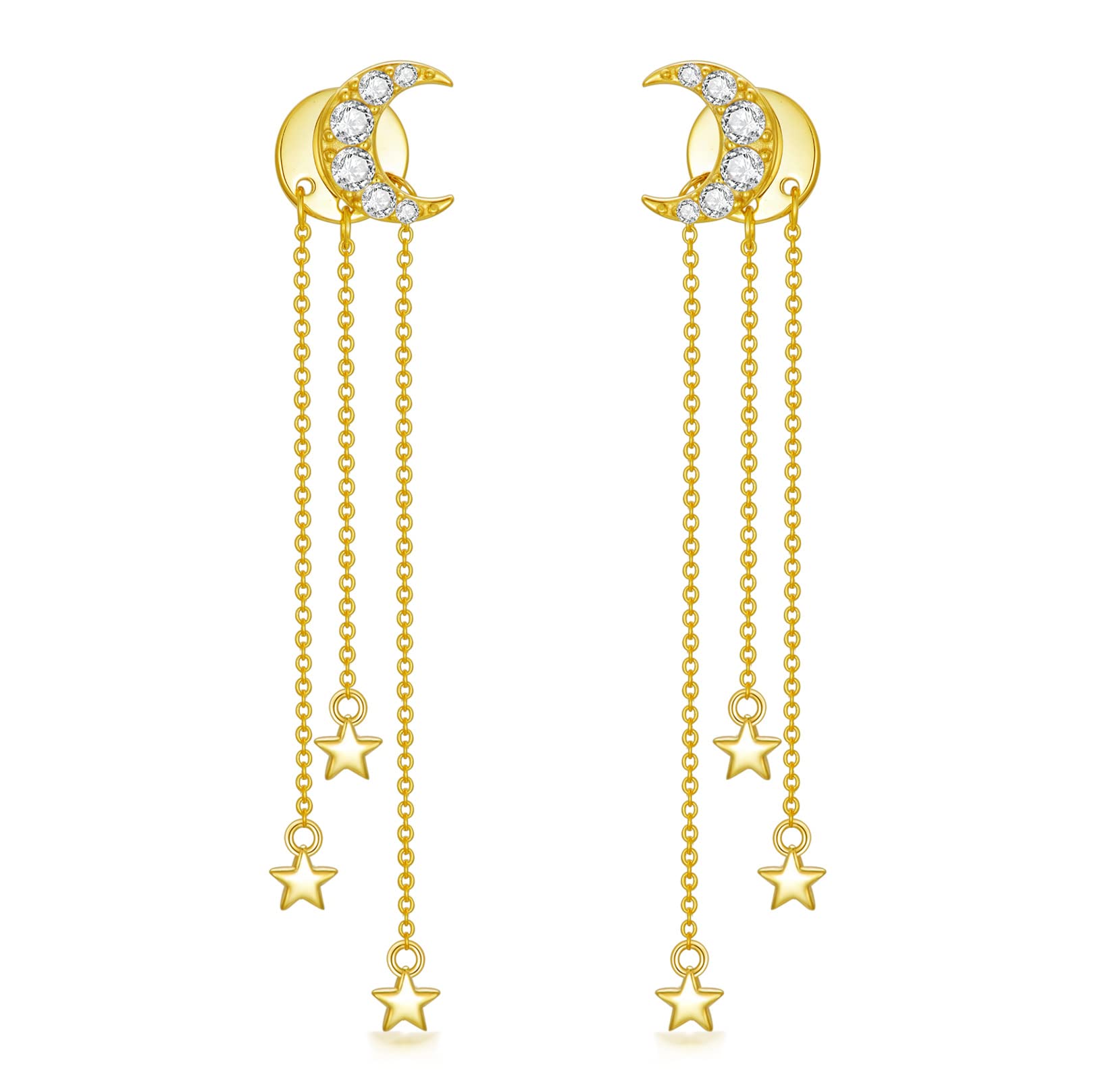 Sterling Silver Dangle Drop Earrings - Cross, Rose, Heart, Moon, Star, Mushroom, Cherry Charms for Women & Girls | Perfect Gift for Valentine's Day, Birthday & Everyday Wear